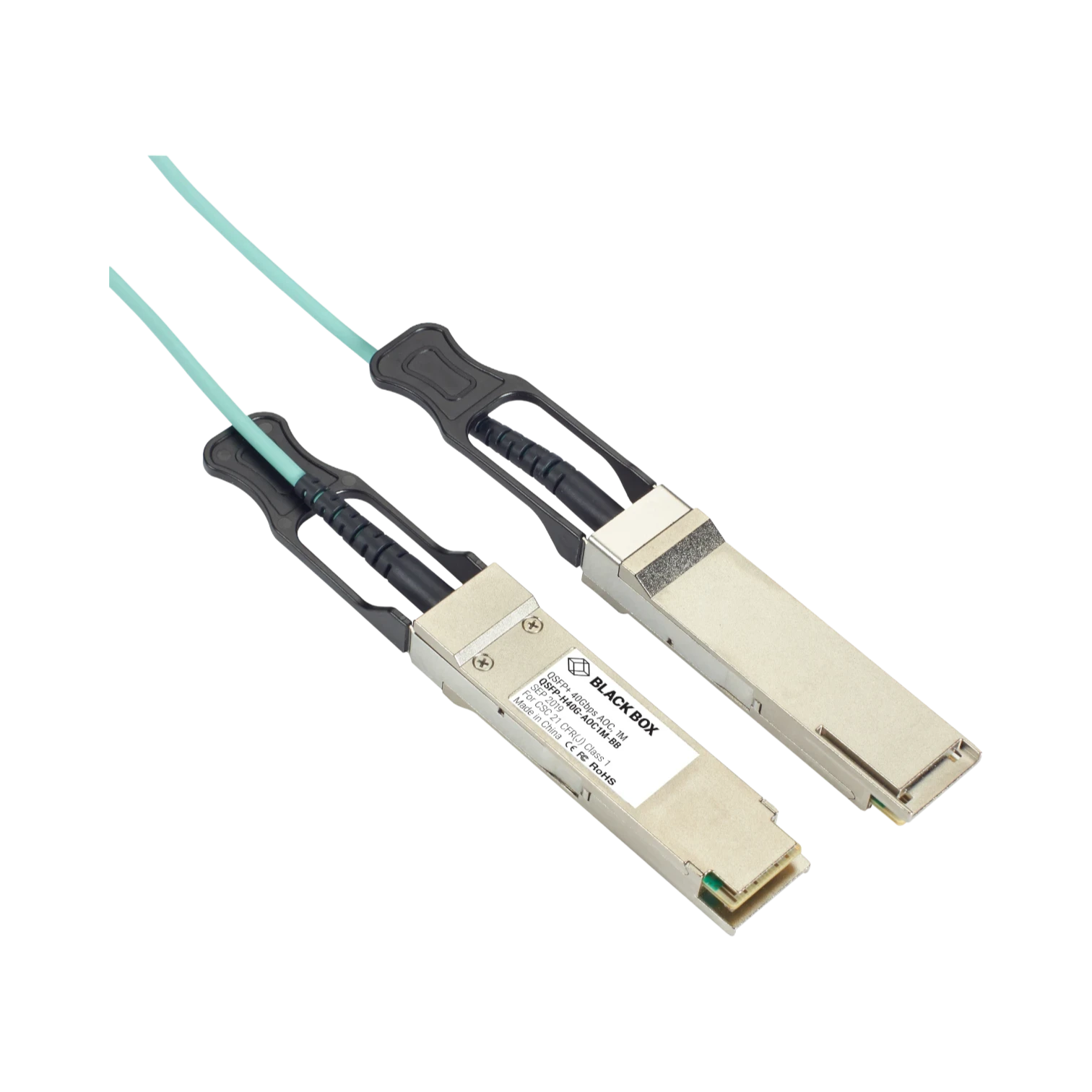 Black Box 16.4ft QSFP+ 40Gbps Active Optical Cable (Aqua) — Being Shipped