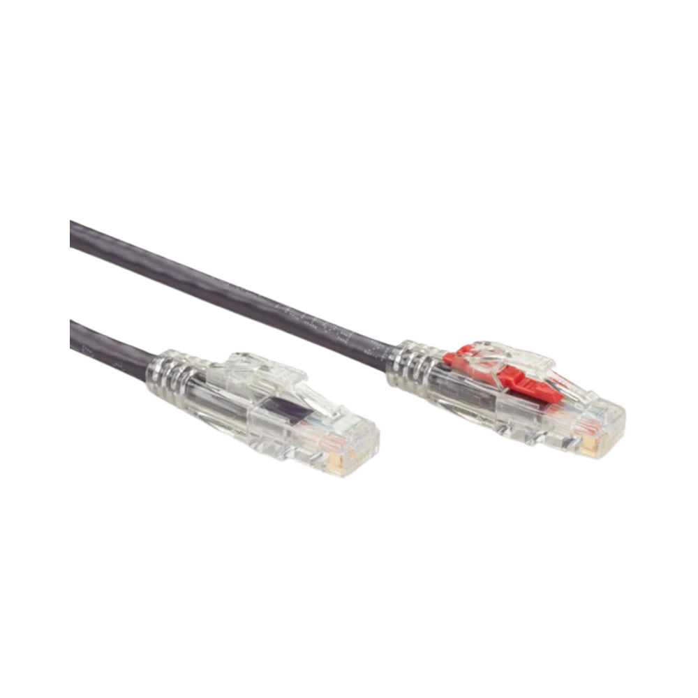 Black Box 1ft GigaTrue 3 CAT6 550-MHz Locking Ethernet Cable (Purple) — Being Shipped