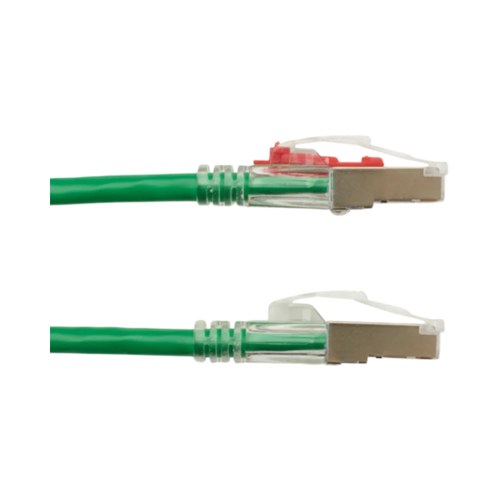 Black Box 3ft GigaTrue 3 CAT6 Locking Shielded Ethernet Cable (Green) — Being Shipped