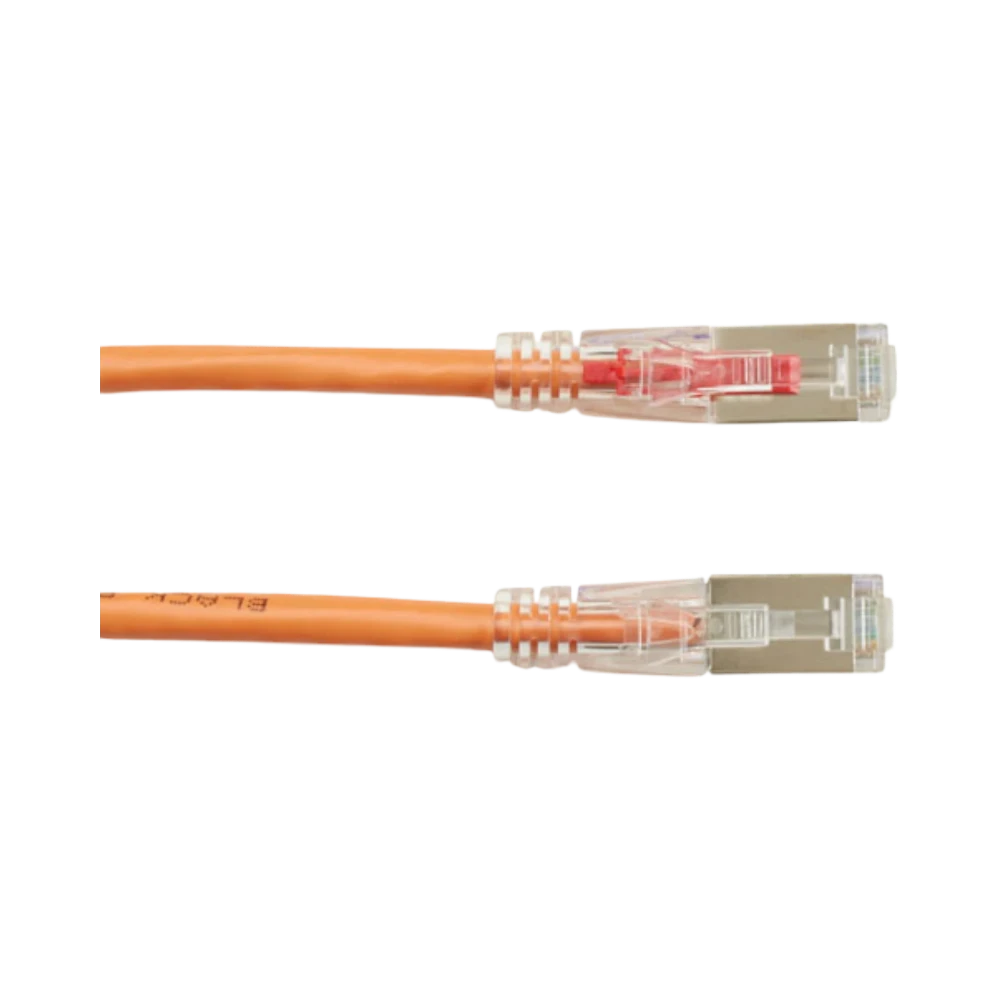 Black Box 2ft GigaTrue 3 CAT6 Shielded Ethernet Patch Cable (Orange) — Being Shipped