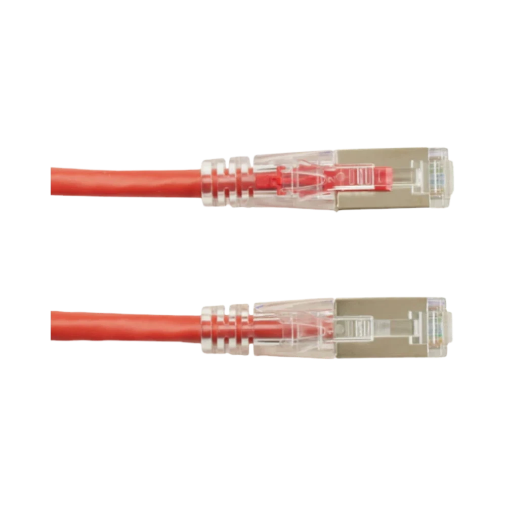 Black Box 3ft GigaTrue 3 CAT6 Shielded Ethernet Patch Cable (Red) — Being Shipped