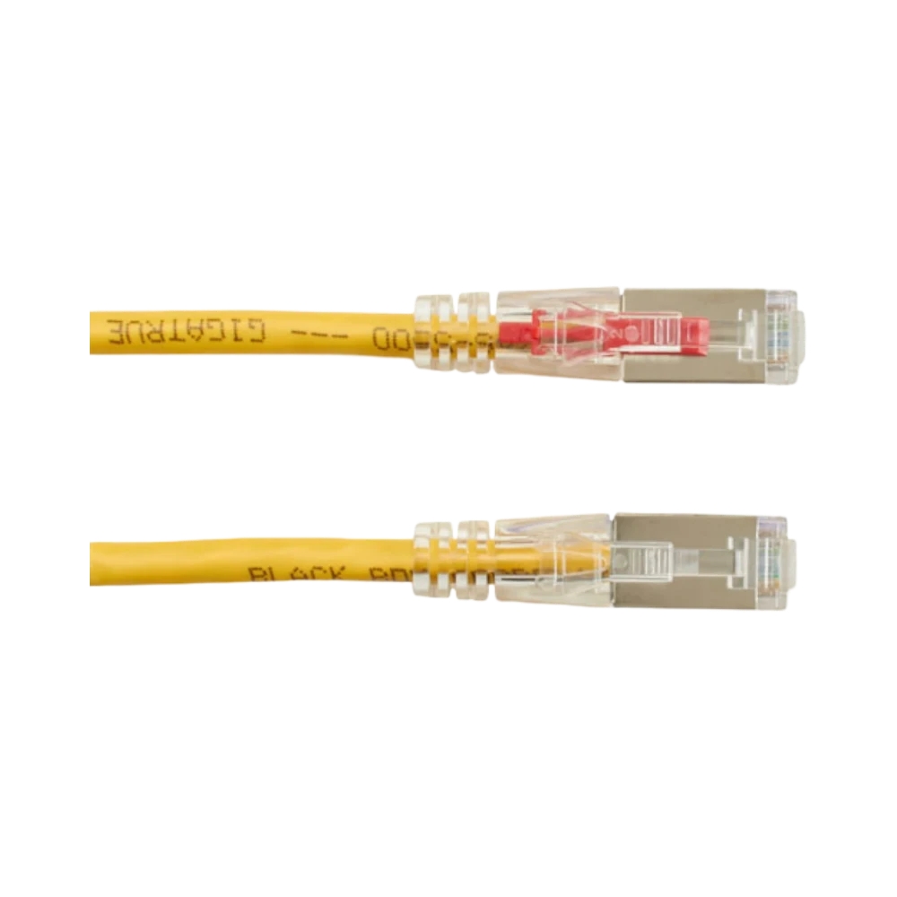 Black Box 5ft GigaTrue 3 CAT6 Locking Shielded Ethernet Cable (Yellow) — Being Shipped