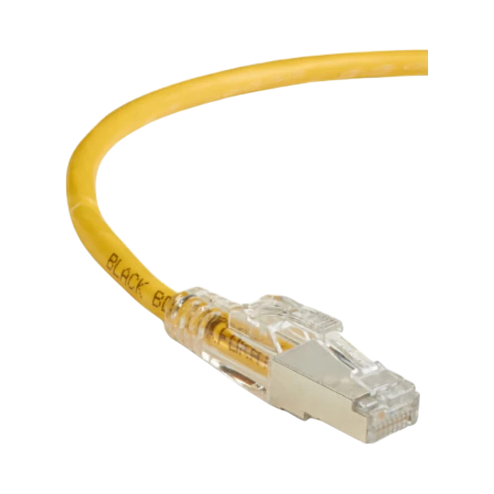 Black Box 5ft GigaTrue 3 CAT6 Locking Shielded Ethernet Cable (Yellow) — Being Shipped