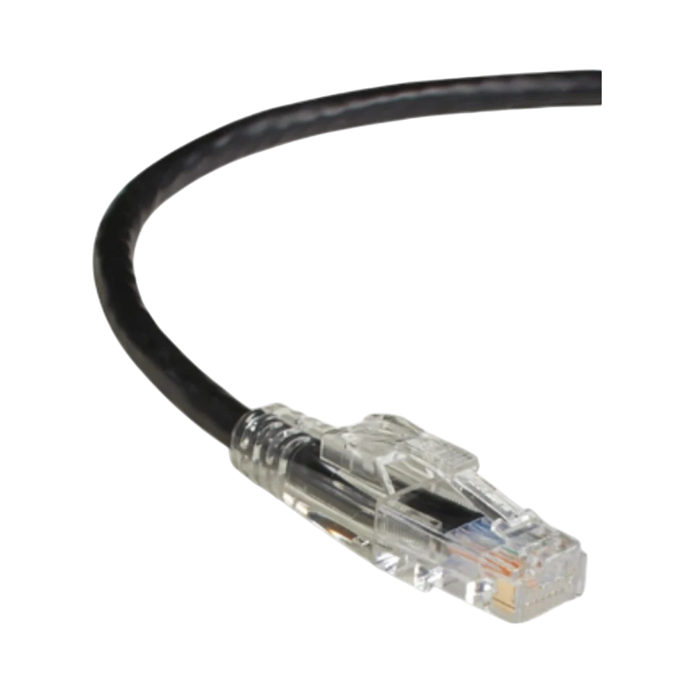 Black Box 7ft GigaTrue 3 CAT6 Lockable Ethernet Patch Cable (Black) — Being Shipped