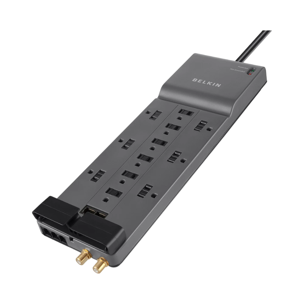 Belkin 10ft 12-Outlet Surge Protector (Black) — Being Shipped