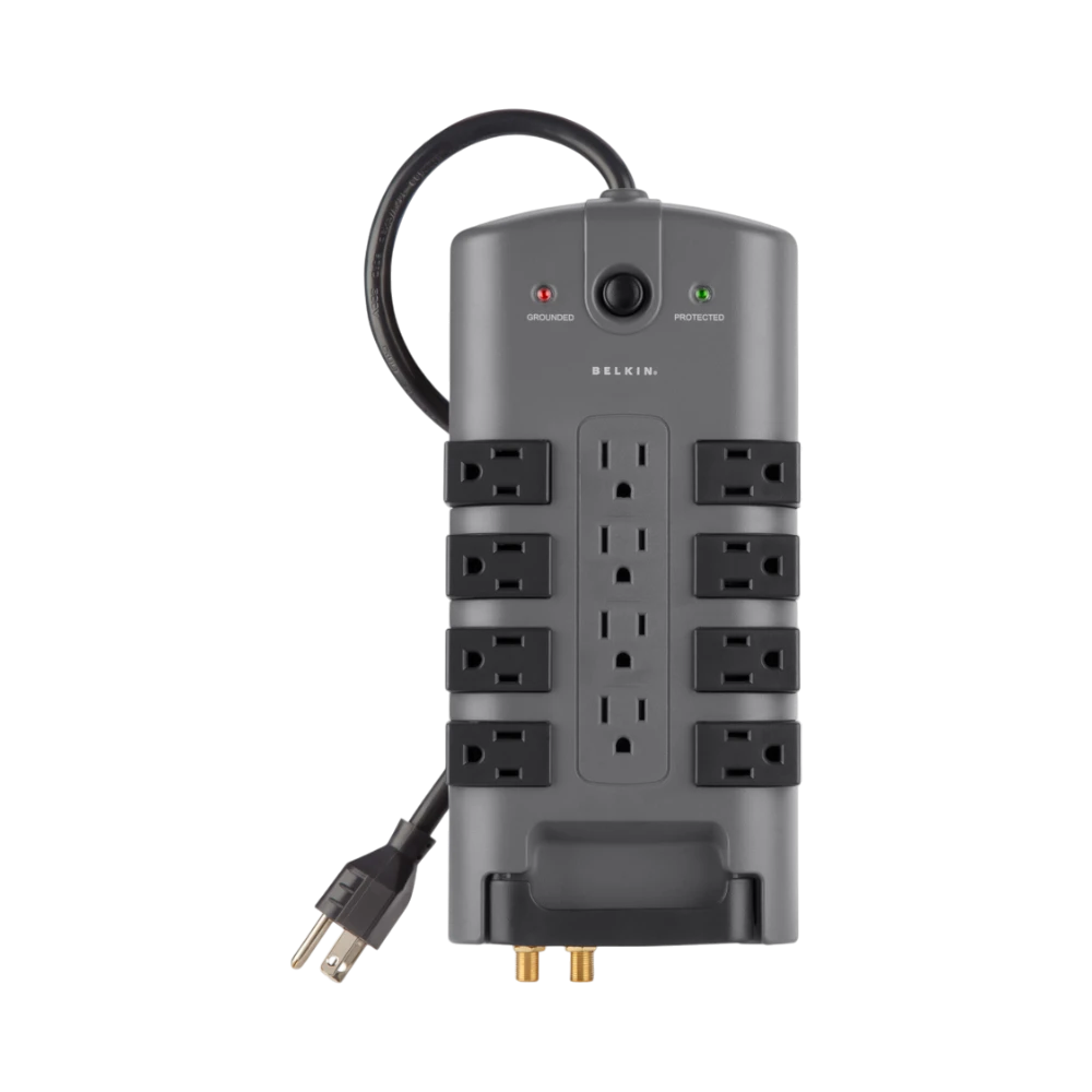 Belkin 12-Outlet 5-Pack Surge Protector with 8ft Cord (Gray) — Being Shipped