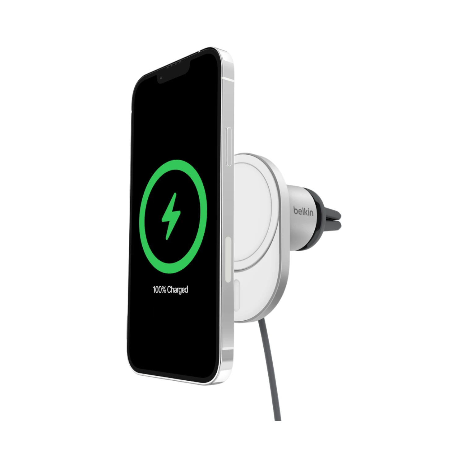 Belkin BoostCharge Pro Wireless MagSafe Car Charger Mount (Silver) — Being Shipped