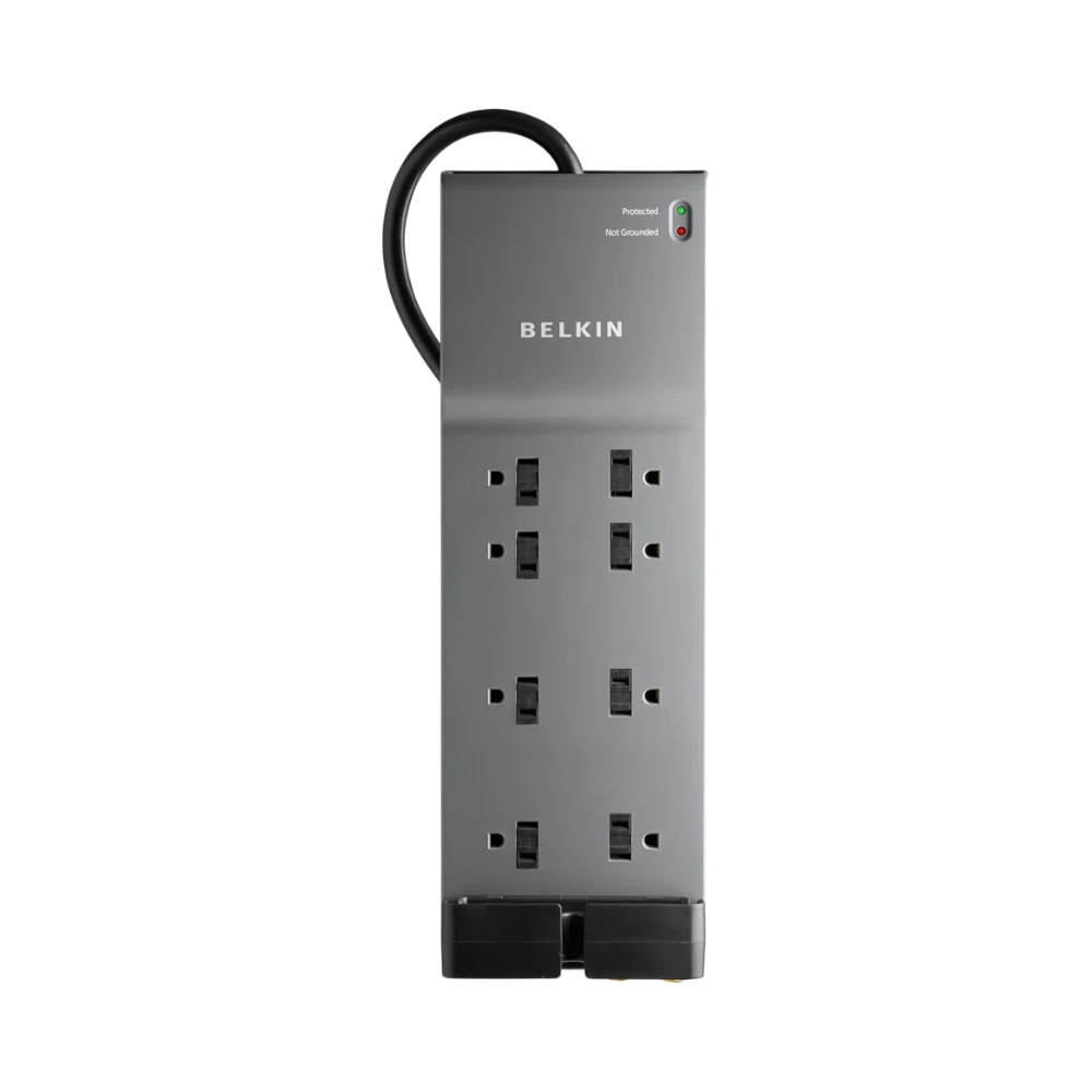 Belkin 3-Pack 8-Outlet Surge Protector with 6ft Cord (Gray) — Being Shipped