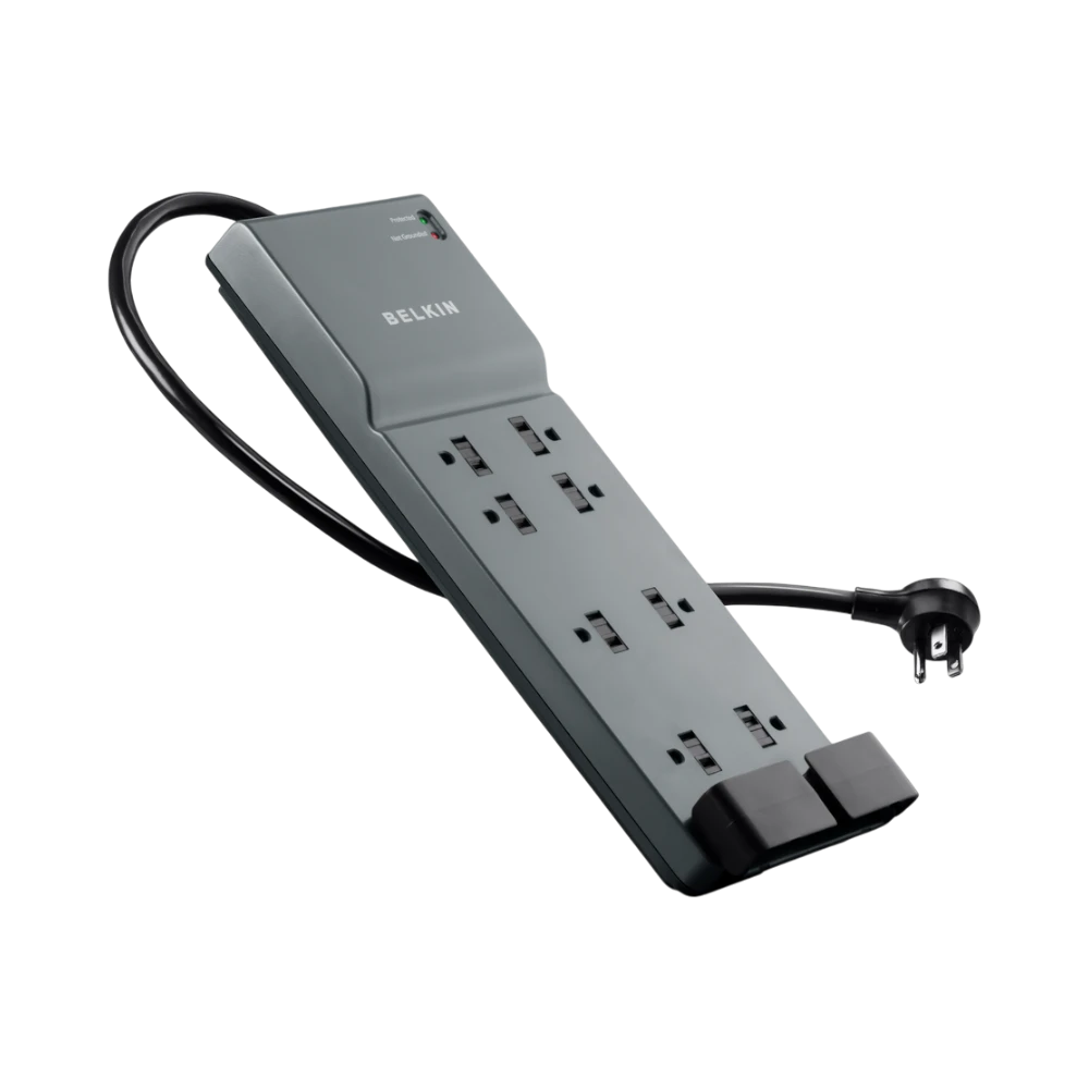 Belkin 3-Pack 8-Outlet Surge Protector with 6ft Cord (Gray) — Being Shipped