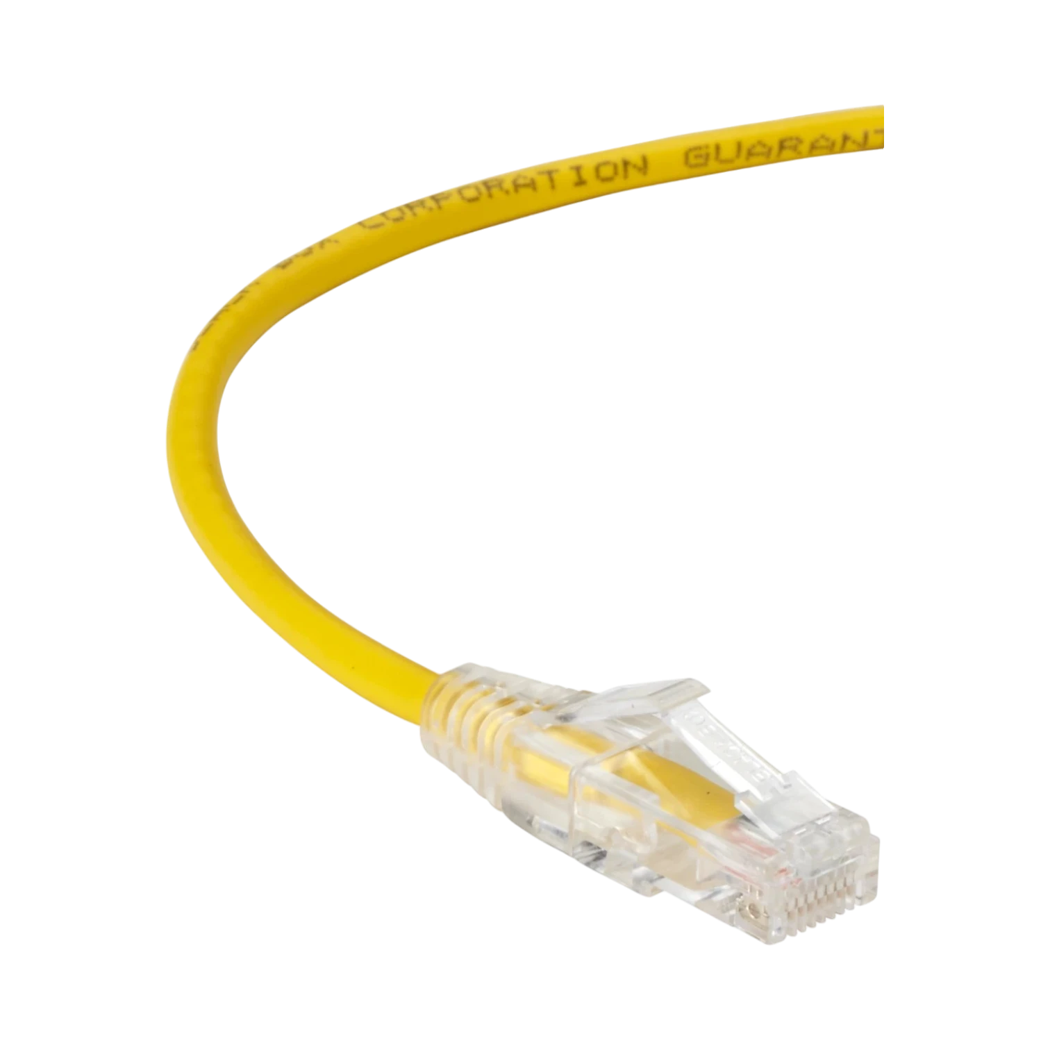 Black Box 2ft Slim-Net Yellow CAT6A Ethernet Patch Cable (Yellow) — Being Shipped