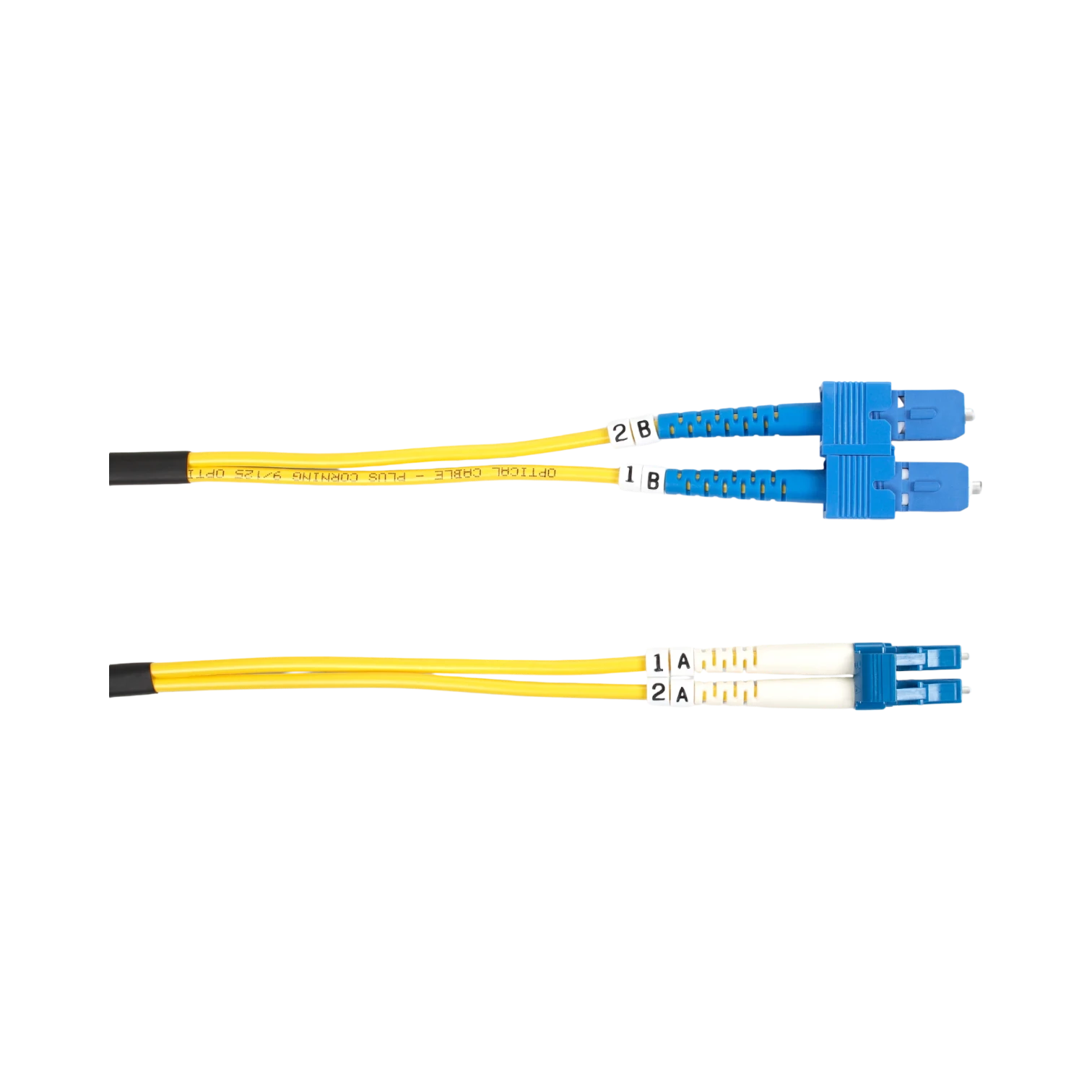 Black Box 3.2ft SC-LC OS2 9/125 Singlemode Fiber Cable (Yellow) — Being Shipped