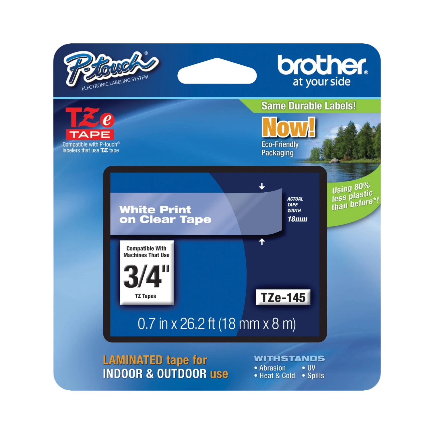 Brother TZe145 Laminated Tape for P-Touch Labelers — Being Shipped