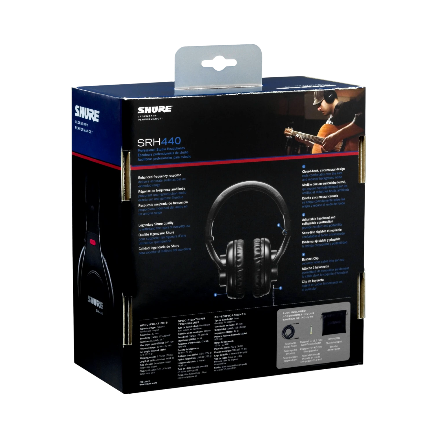 Shure SRH440 Closed-Back Over-Ear Studio Headphones — Being Shipped