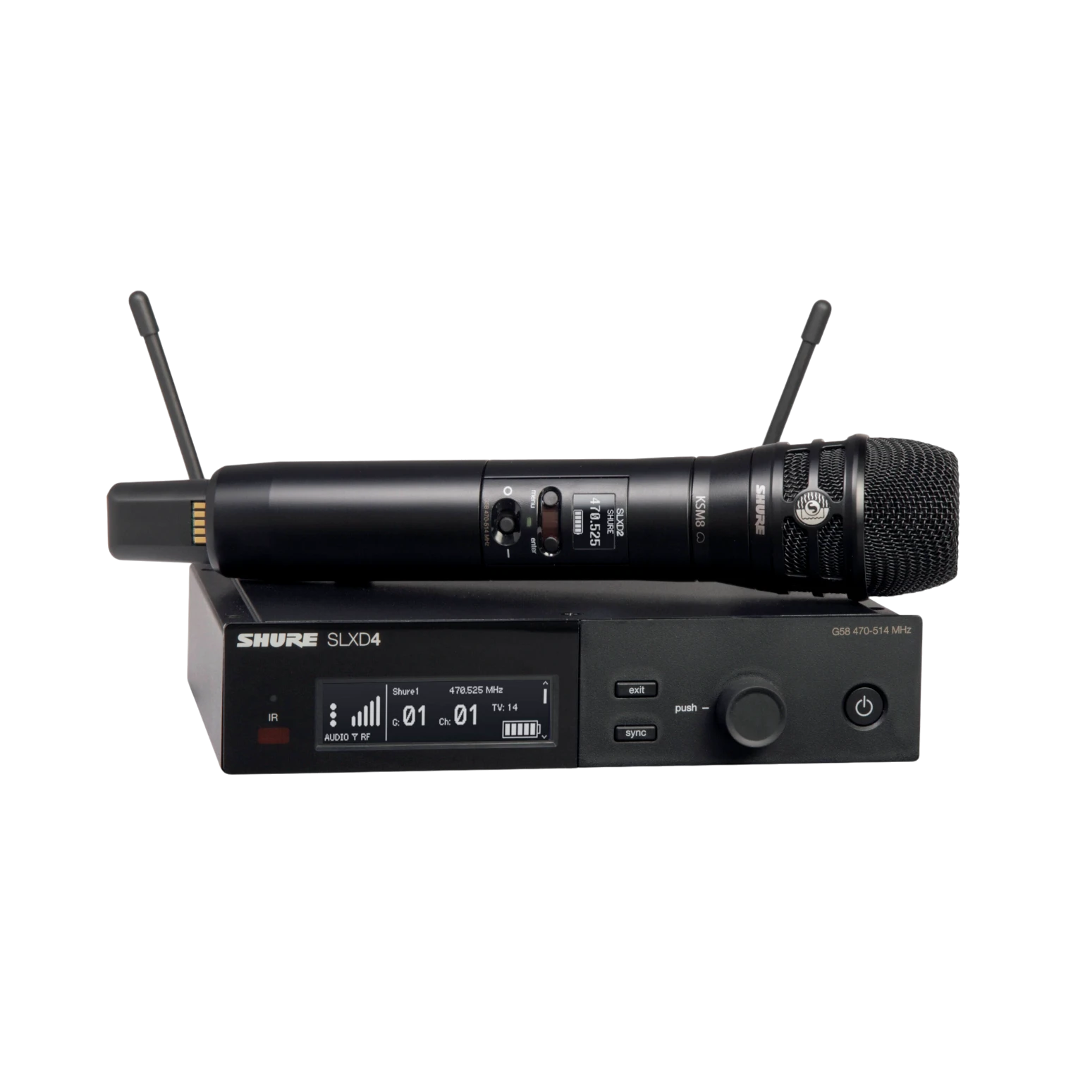 Shure SLXD24/K8B Digital Wireless Handheld Microphone System with KSM8 Capsule — Being Shipped