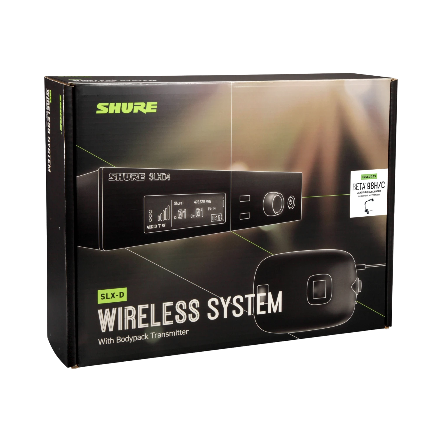 Shure SLXD14/98H Digital Wireless Cardioid Instrument Microphone System — Being Shipped