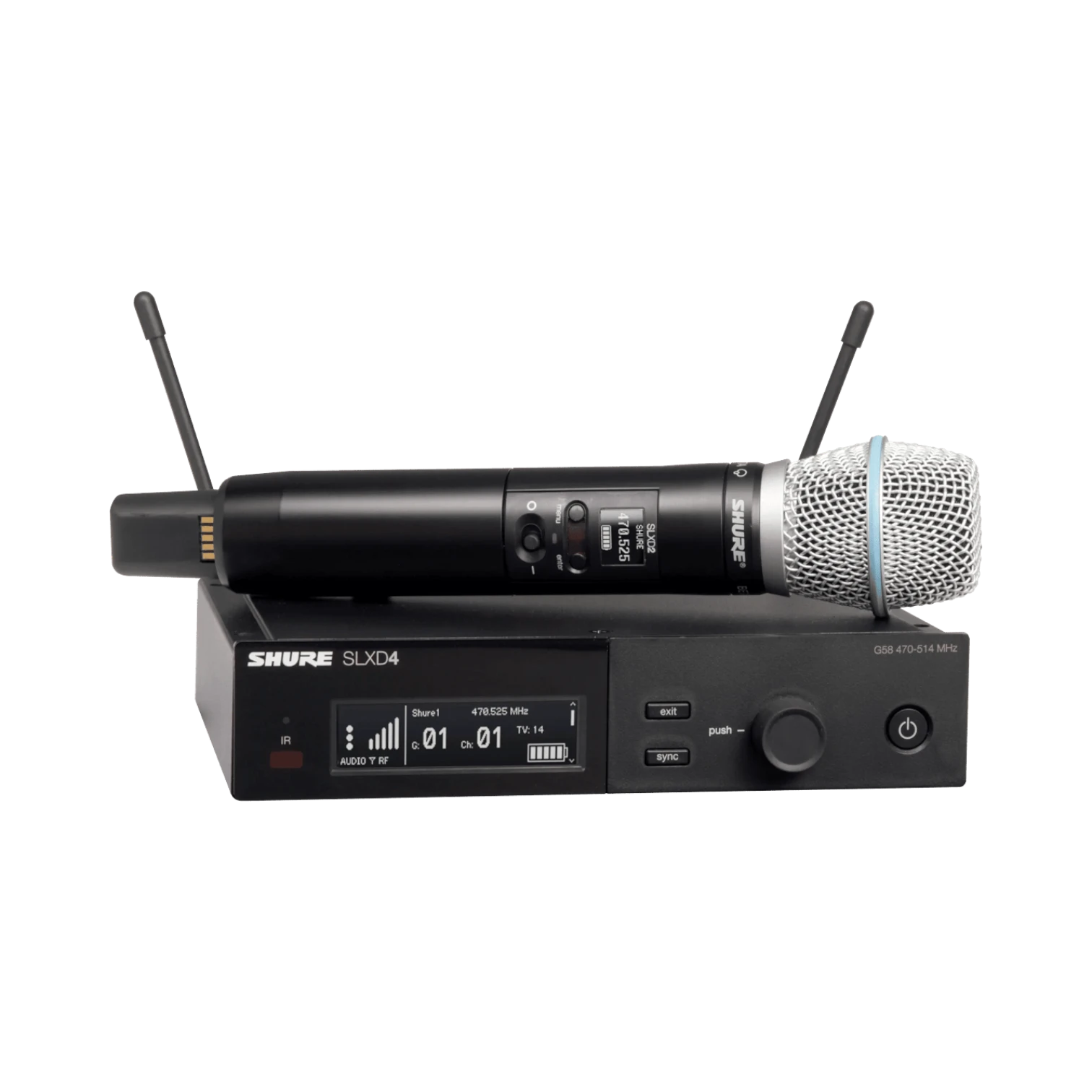 Shure SLXD2/B87A Digital Wireless Handheld Microphone Transmitter with Beta 87A Capsule — Being Shipped