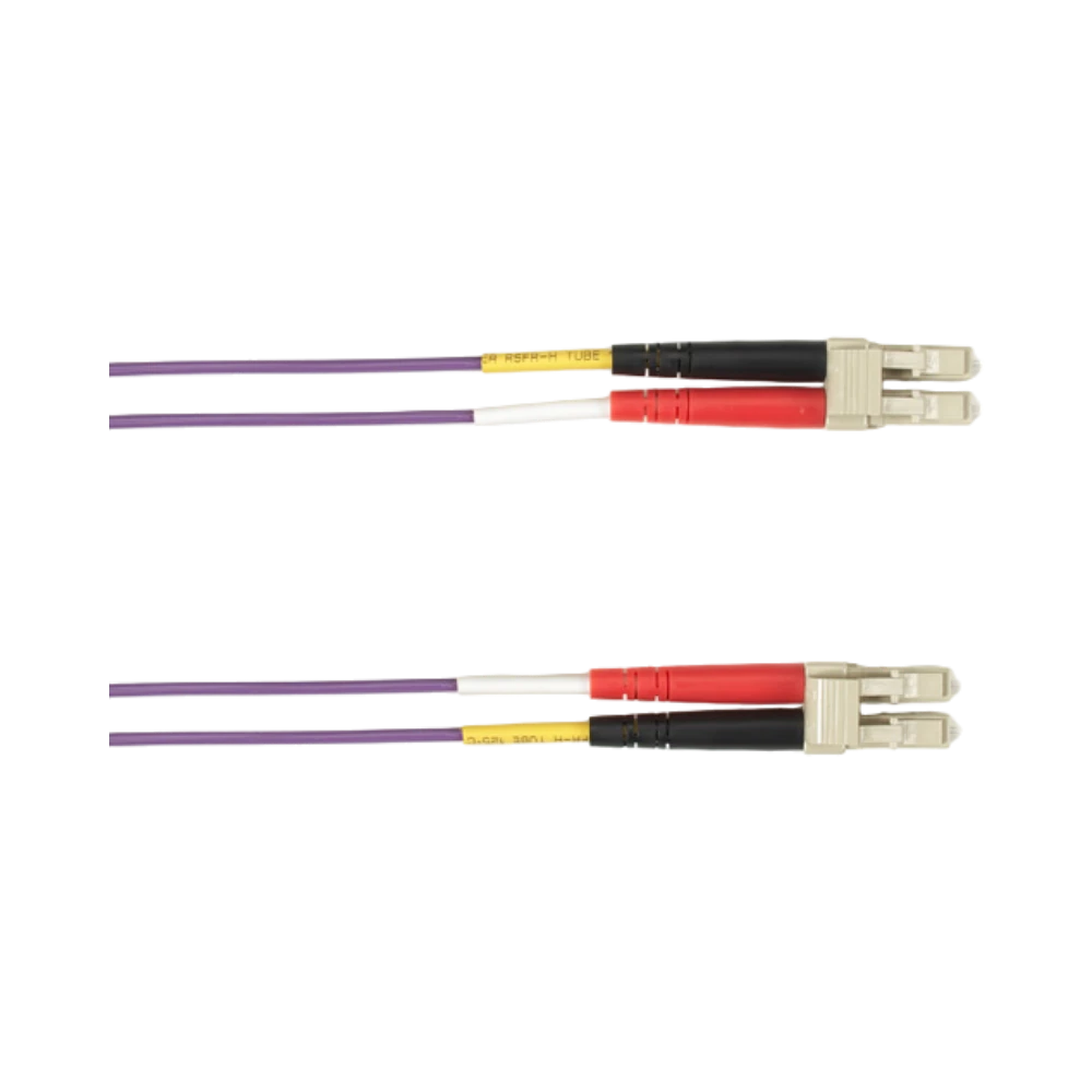 Black Box 6.5ft Multimode OM3 LC to LC Fiber Optic Cable LSZH 50/125 (Purple) — Being Shipped