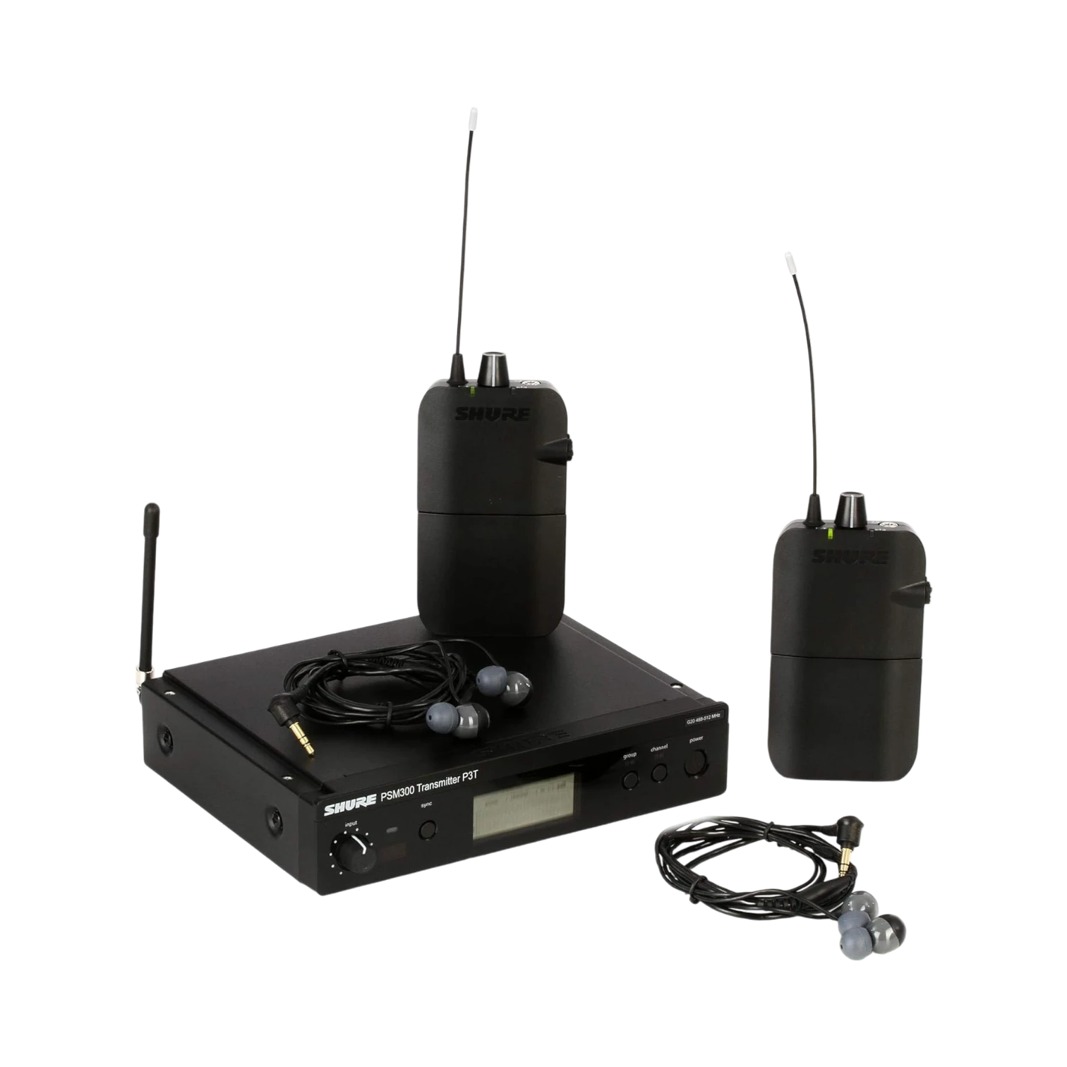 Shure PSM 300 Twin-Pack Wireless In-Ear Monitor Kit (G20: 488 to 512 MHz) — Being Shipped