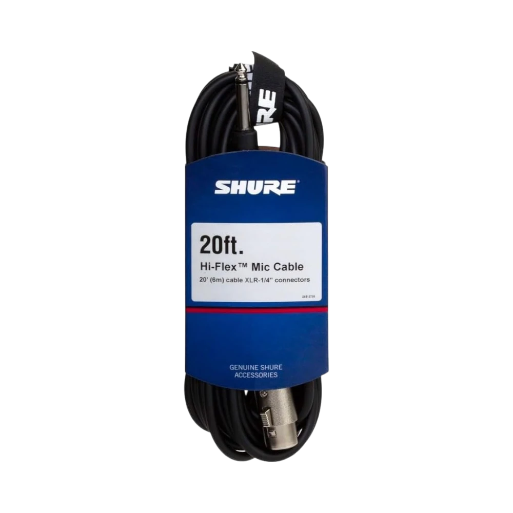 Shure 20' Microphone Cable with 1/4" Phone Plug — Being Shipped