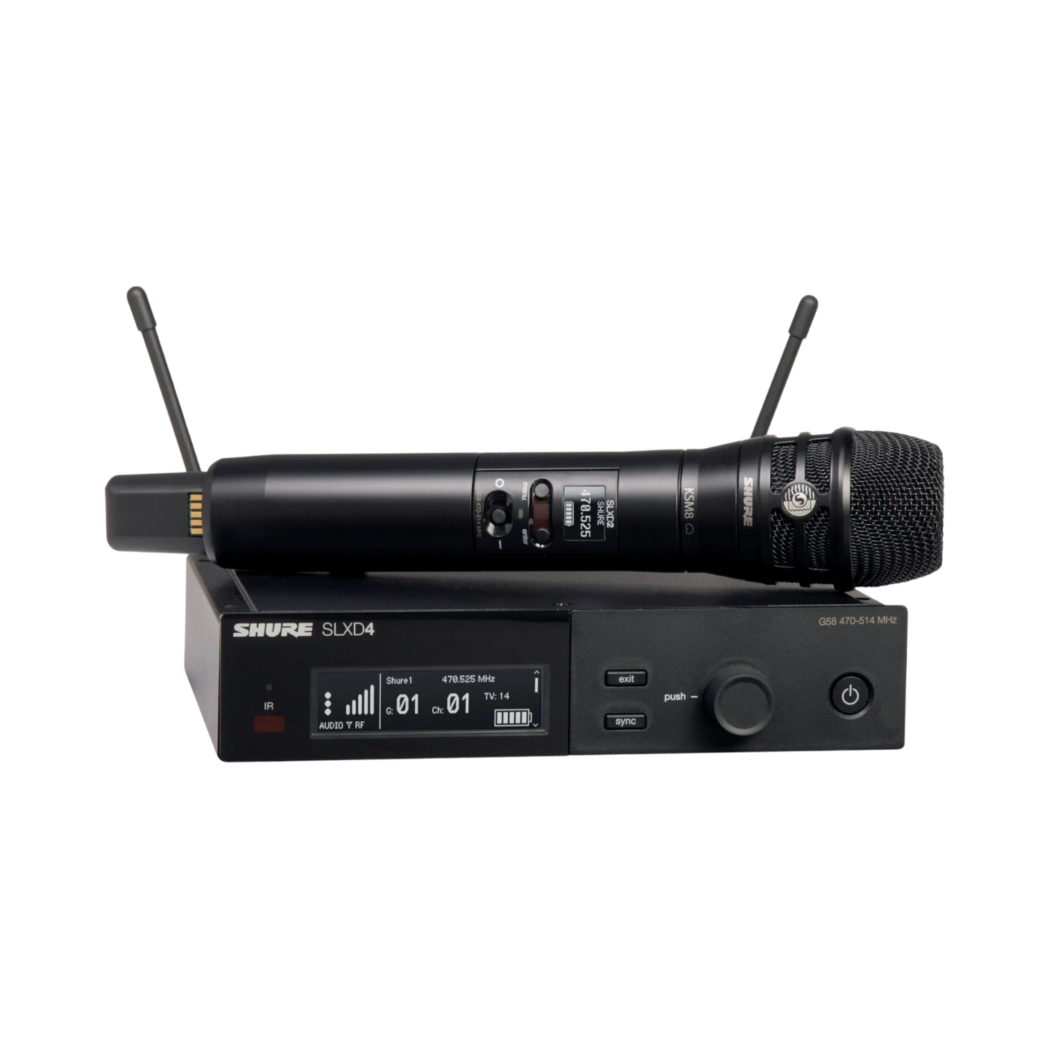 Shure SLXD24/K8B Digital Wireless Handheld Microphone System with KSM8 Capsule — Being Shipped