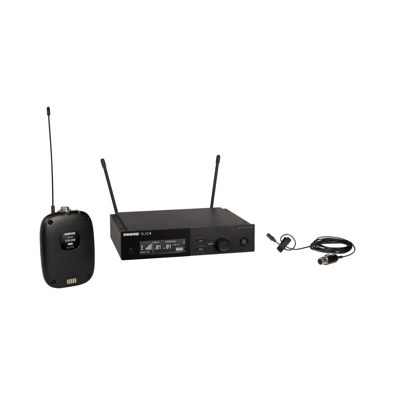 Shure SLXD14/DL4B Digital Wireless DuraPlex Omni Lavalier Microphone System — Being Shipped