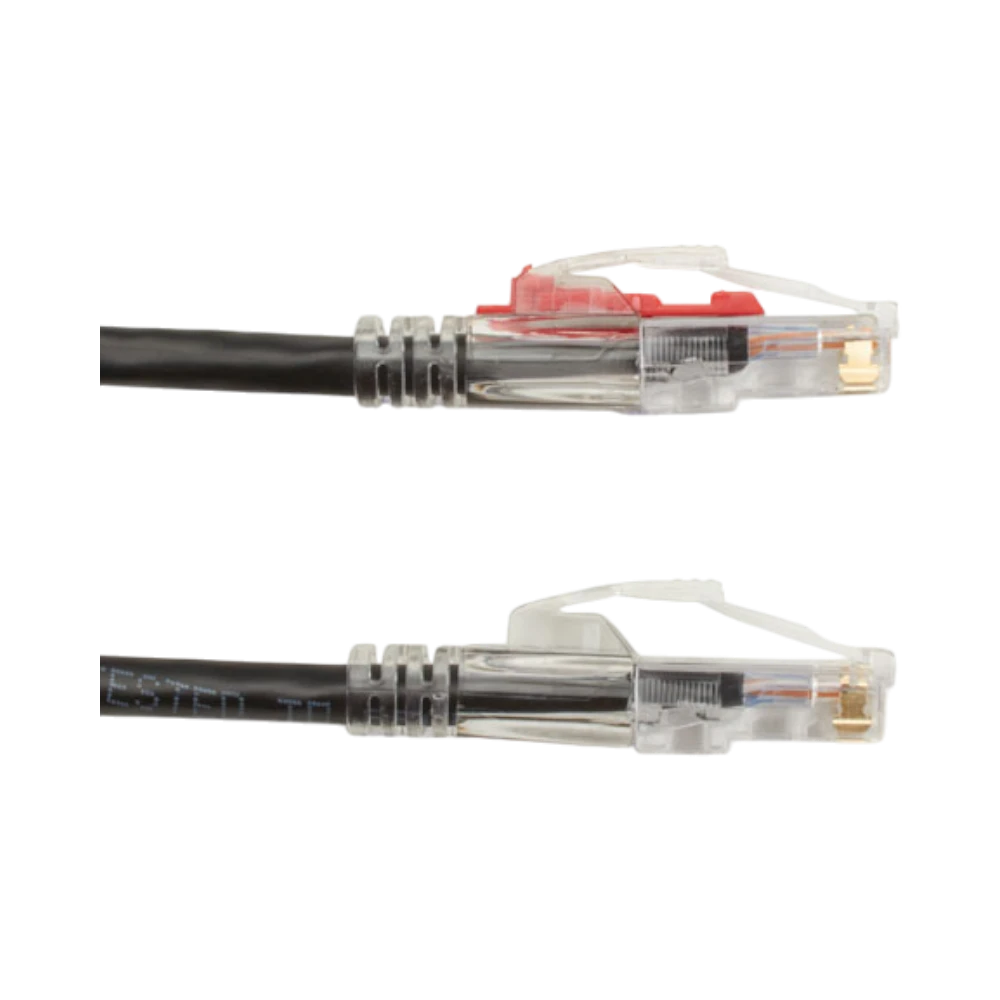 Black Box 1ft GigaTrue 3 Cat6 550MHz Lockable UTP Patch Cable (Black) — Being Shipped