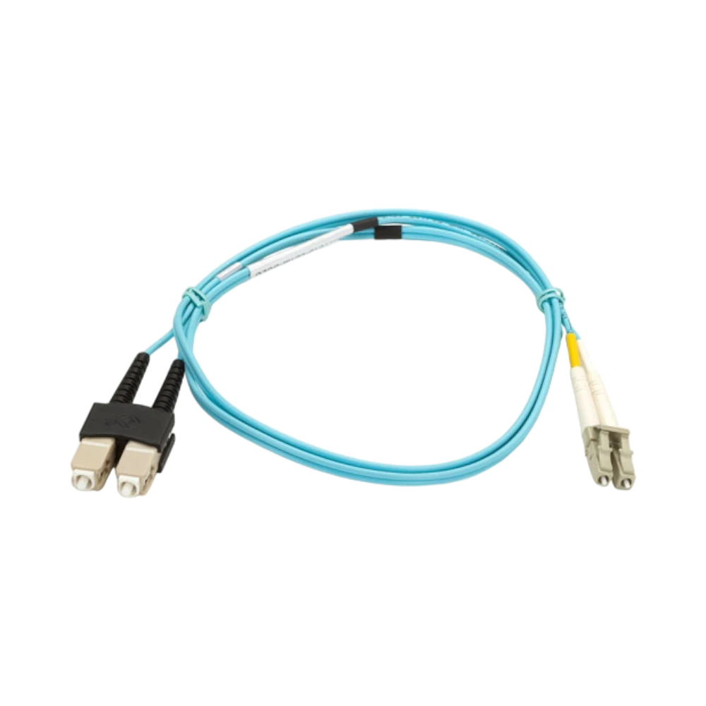 Black Box 9.8ft OM3 Multimode SC to LC Fiber Optic Patch Cable (Aqua) — Being Shipped