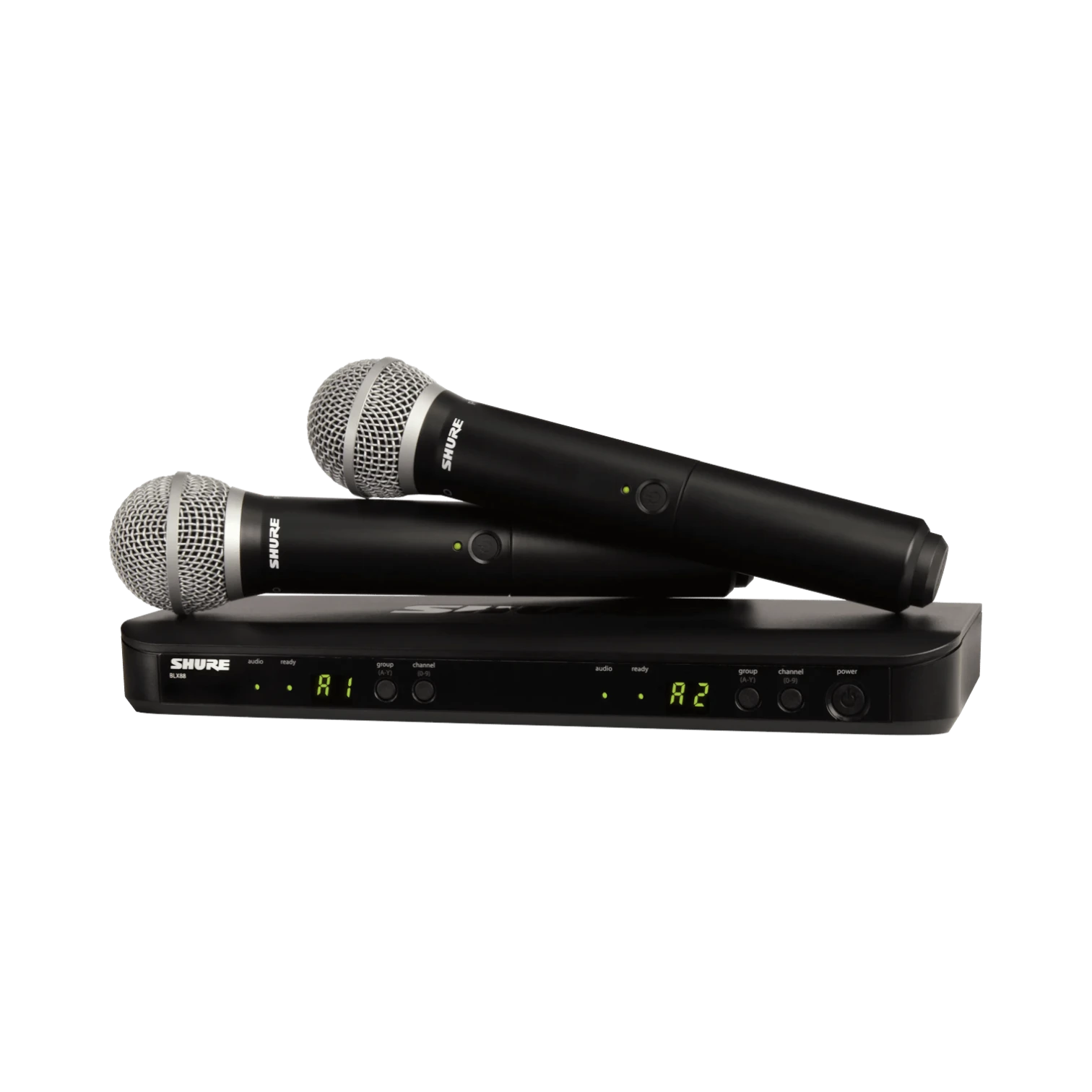 Shure BLX288/PG58 Dual-Channel Wireless Handheld Microphone System with PG58 Capsules — Being Shipped