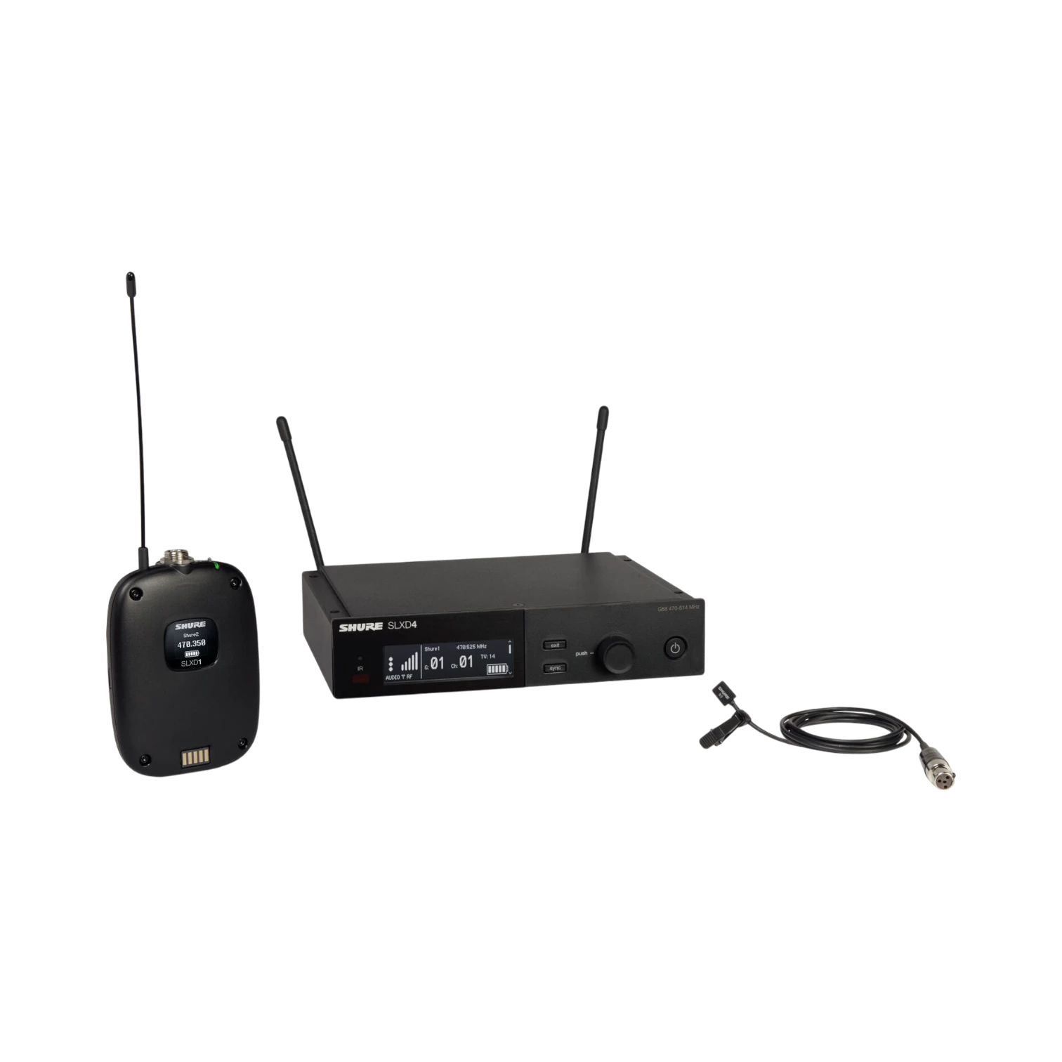 Shure SLXD14/93 Digital Wireless Omni Lavalier Microphone System — Being Shipped