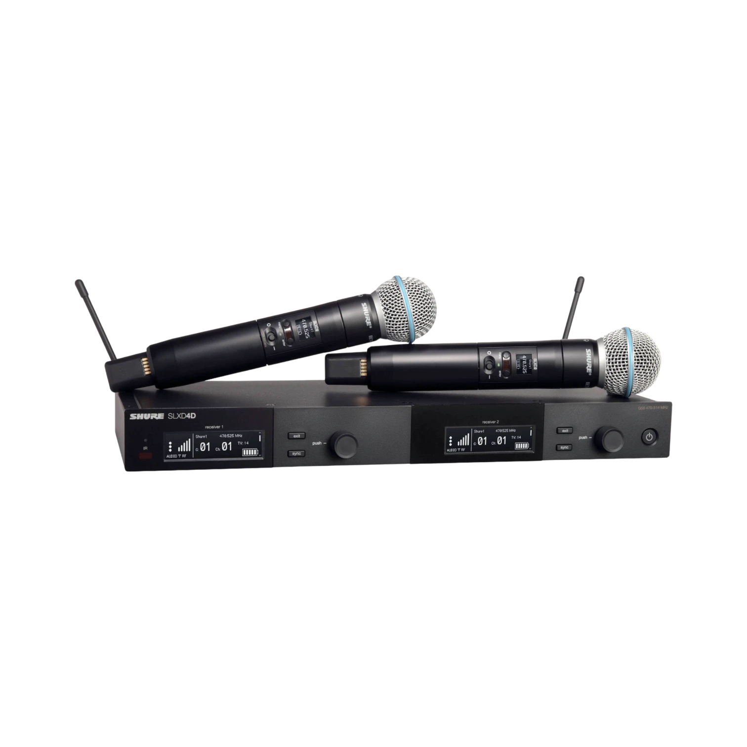 Shure SLXD24D/B58 Dual-Channel Digital Wireless Handheld Microphone System — Being Shipped