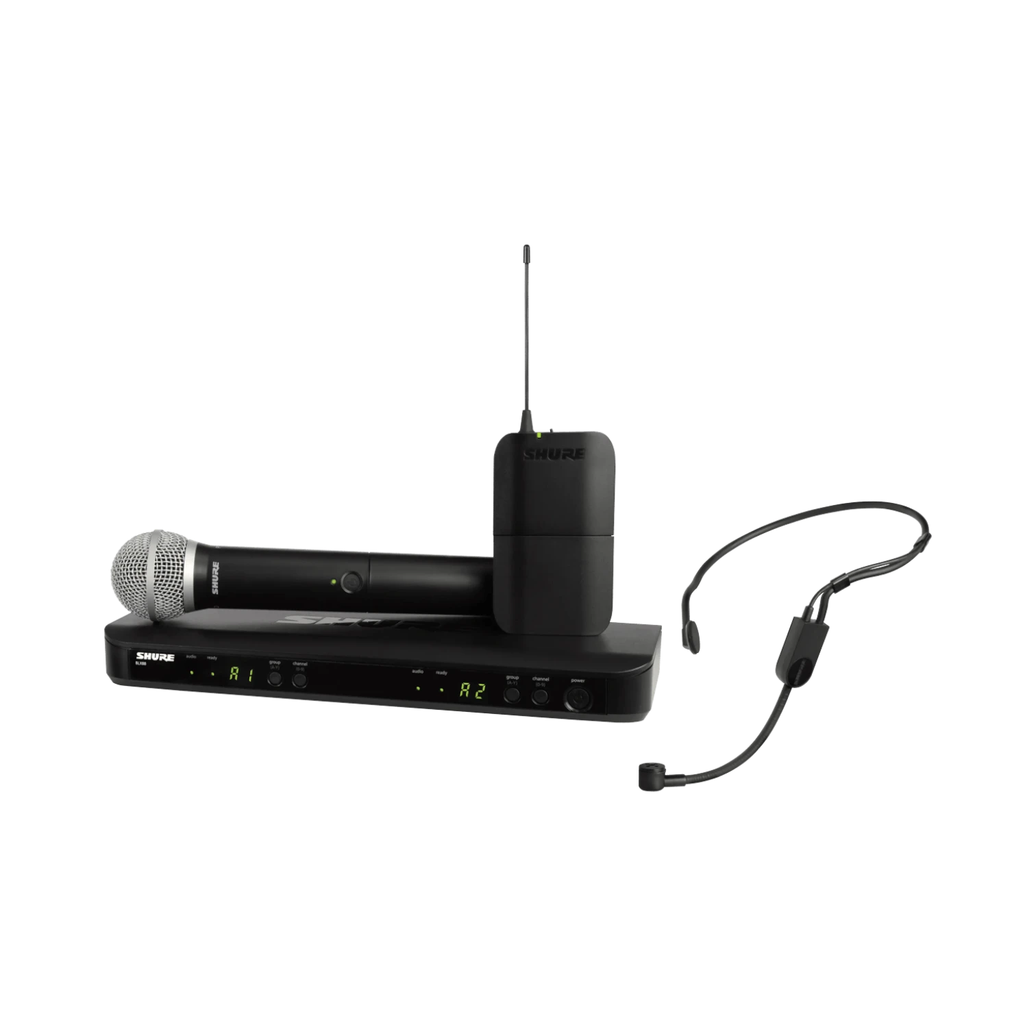 Shure BLX1288/PGA31 Dual-Channel Wireless Combo Headset & Handheld Microphone System — Being Shipped