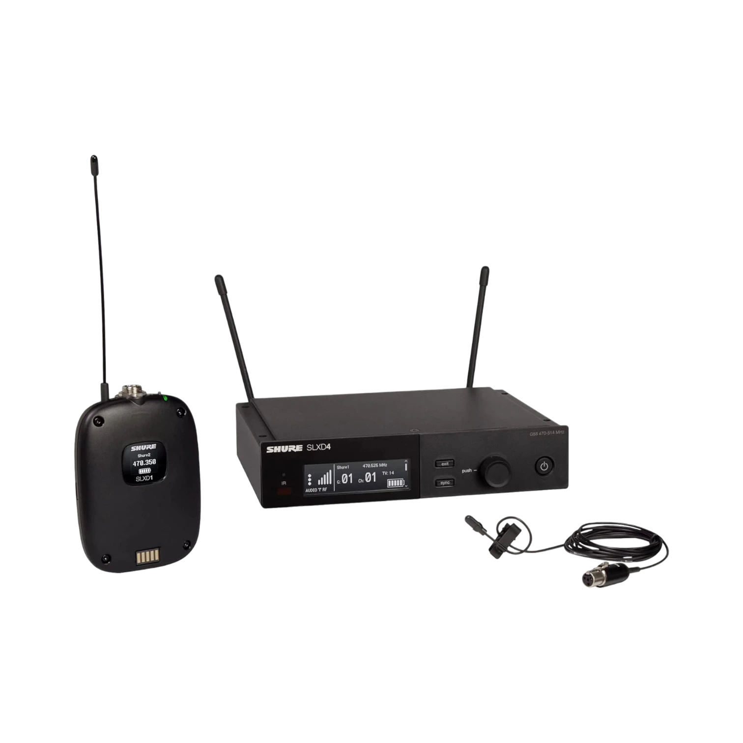 Shure SLXD14/DL4B Digital Wireless DuraPlex Omni Lavalier Microphone System — Being Shipped