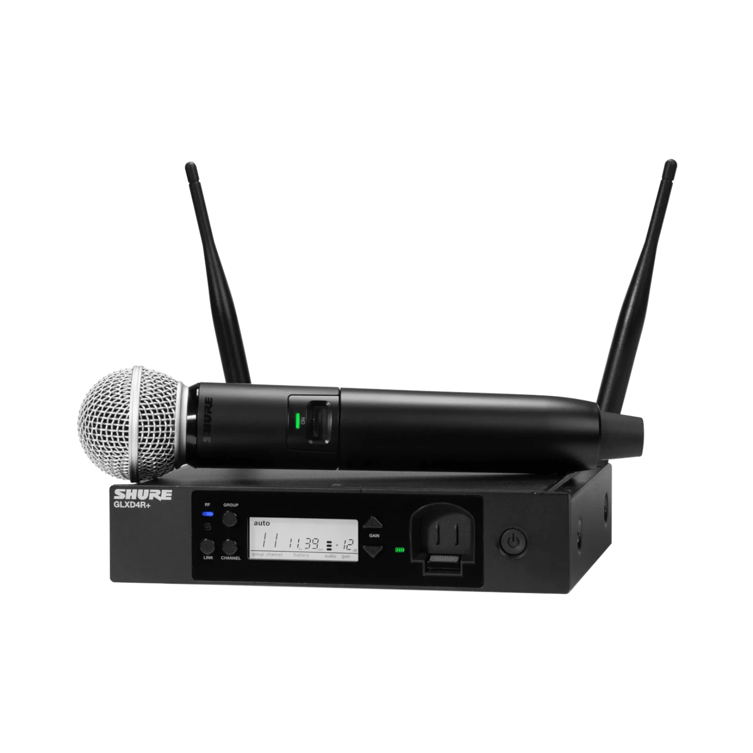 Shure GLXD24R+ Dual-Band Wireless Vocal Rack System with SM58 Microphone — Being Shipped