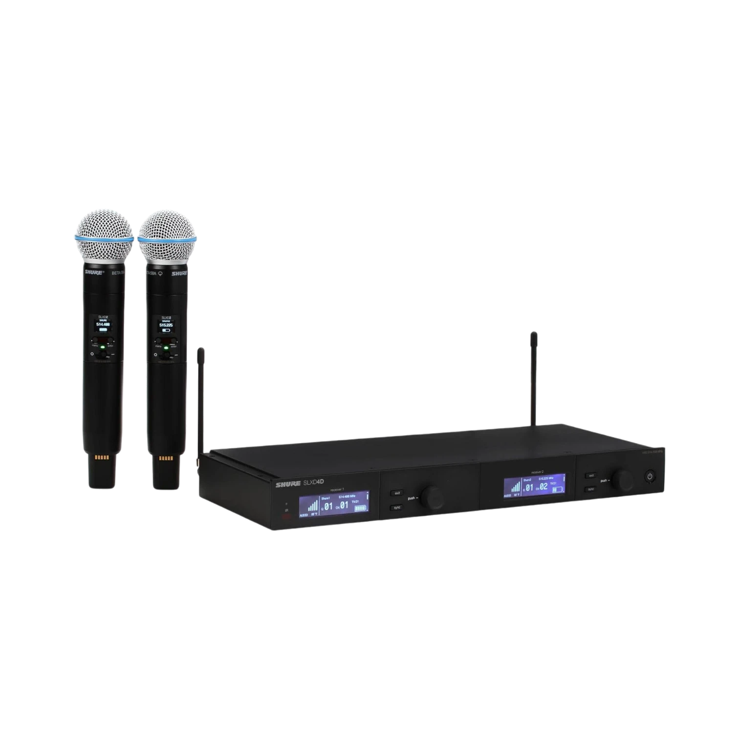 Shure SLXD24D/B58 Dual-Channel Digital Wireless Handheld Microphone System — Being Shipped