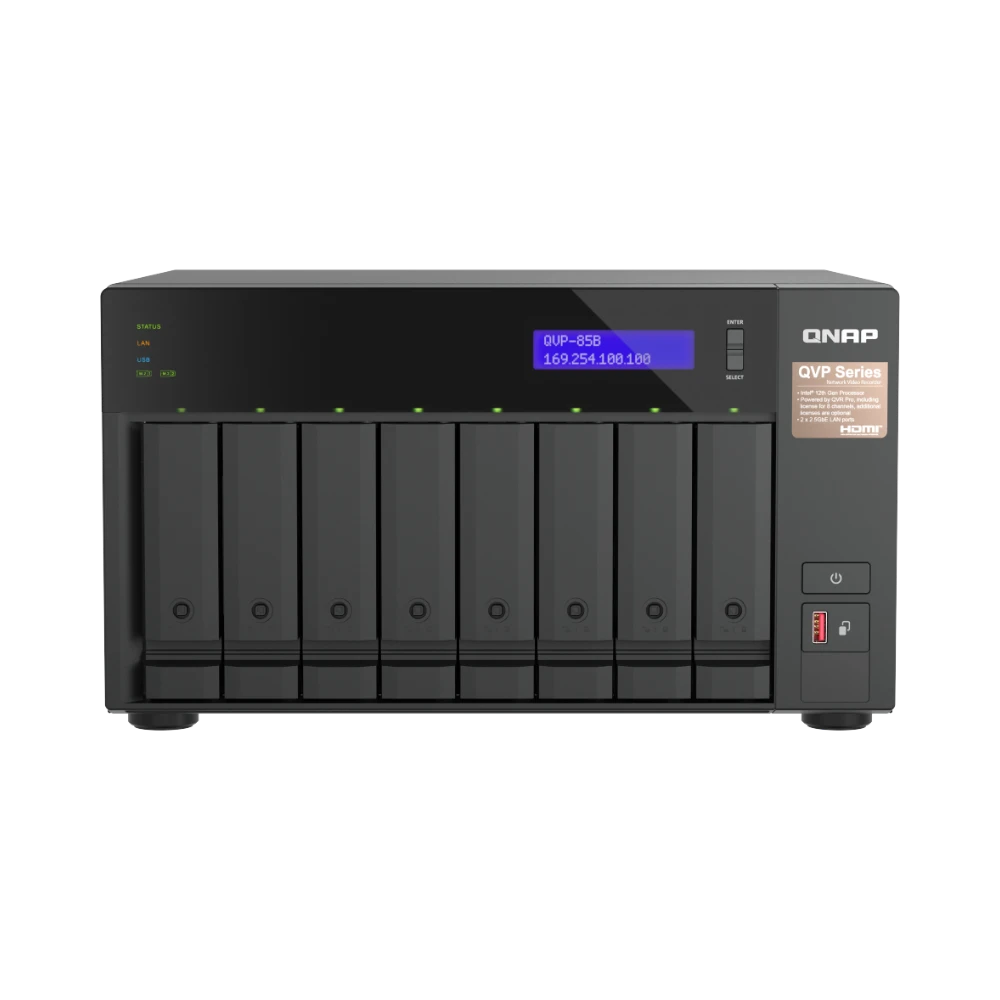 QNAP QVP-85B 8-Bay NVR NAS Enclosure — Being Shipped