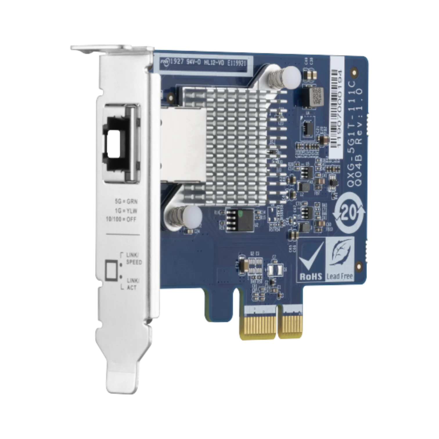 QNAP QXG-5G1T-111C Single-Port 5GbE PCIe Network Expansion Card — Being Shipped