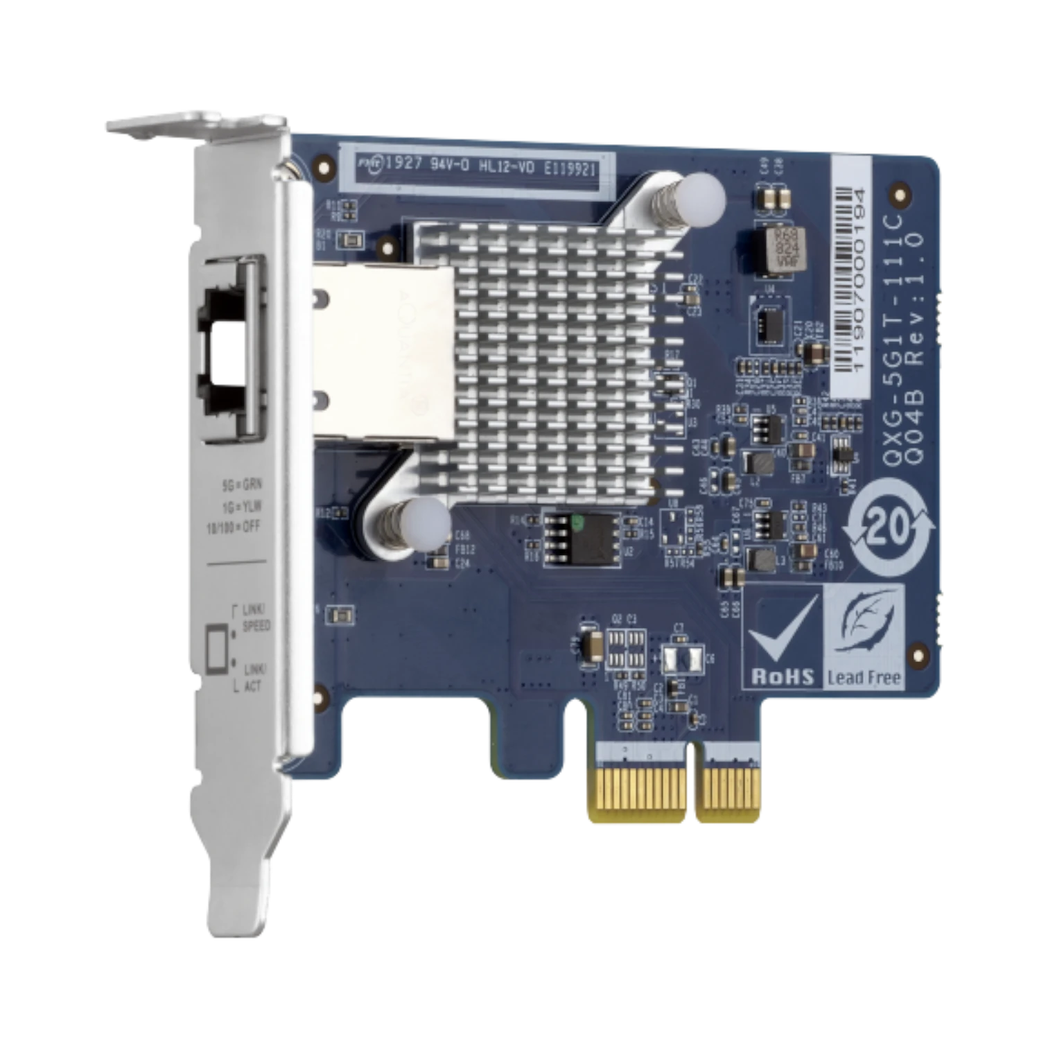 QNAP QXG-5G1T-111C Single-Port 5GbE PCIe Network Expansion Card — Being Shipped