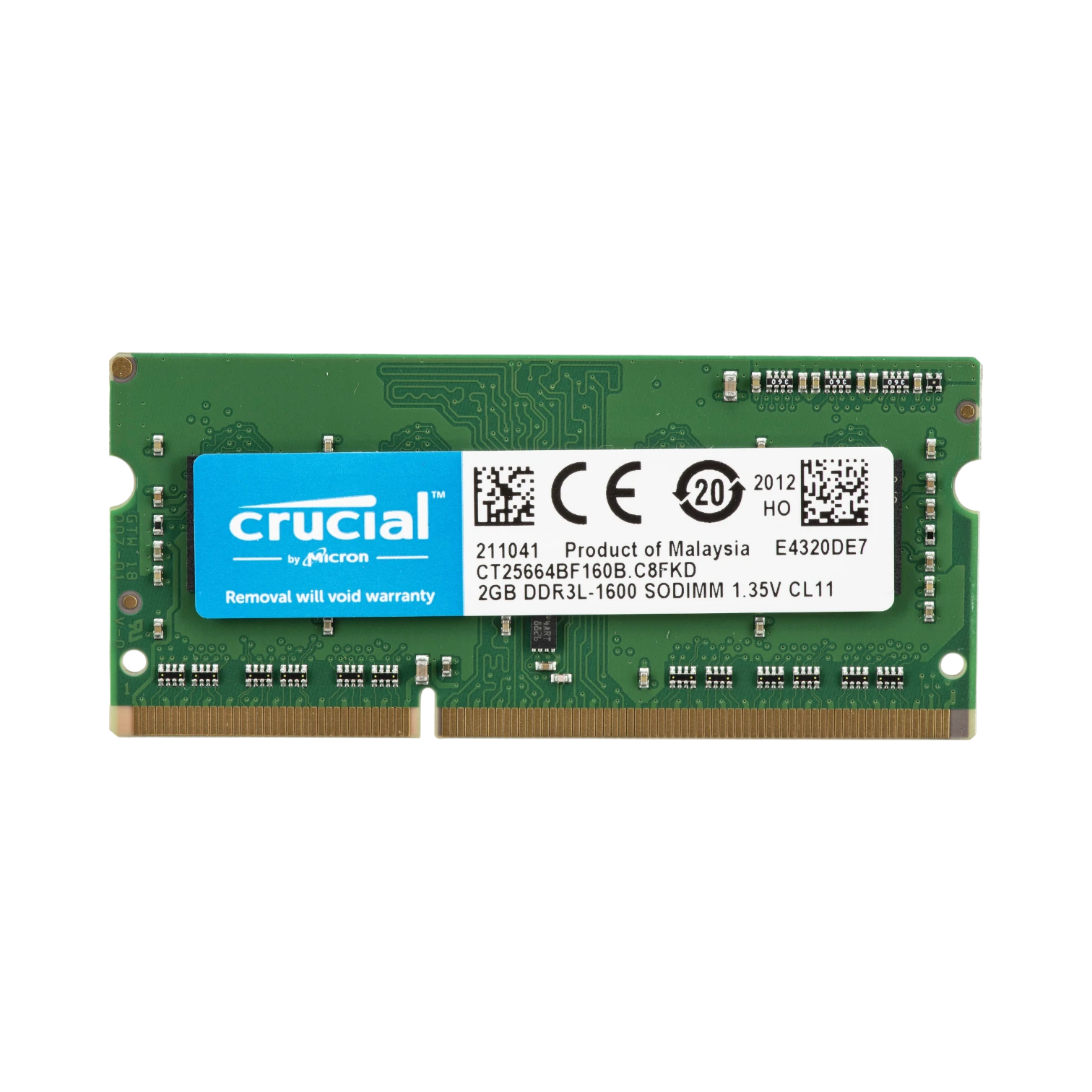 Crucial 2GB DDR3L 1600MHz SO-DIMM Laptop Memory Module — Being Shipped