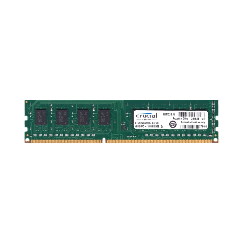 Crucial 4GB DDR3 1600 MHz UDIMM Desktop Memory Module — Being Shipped