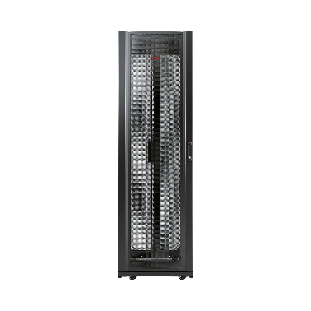 APC NetShelter AV, Server Rack Enclosure, 42U, 10-32 Threaded Rails, Black, 1991H x 600W x 825D mm — Being Shipped