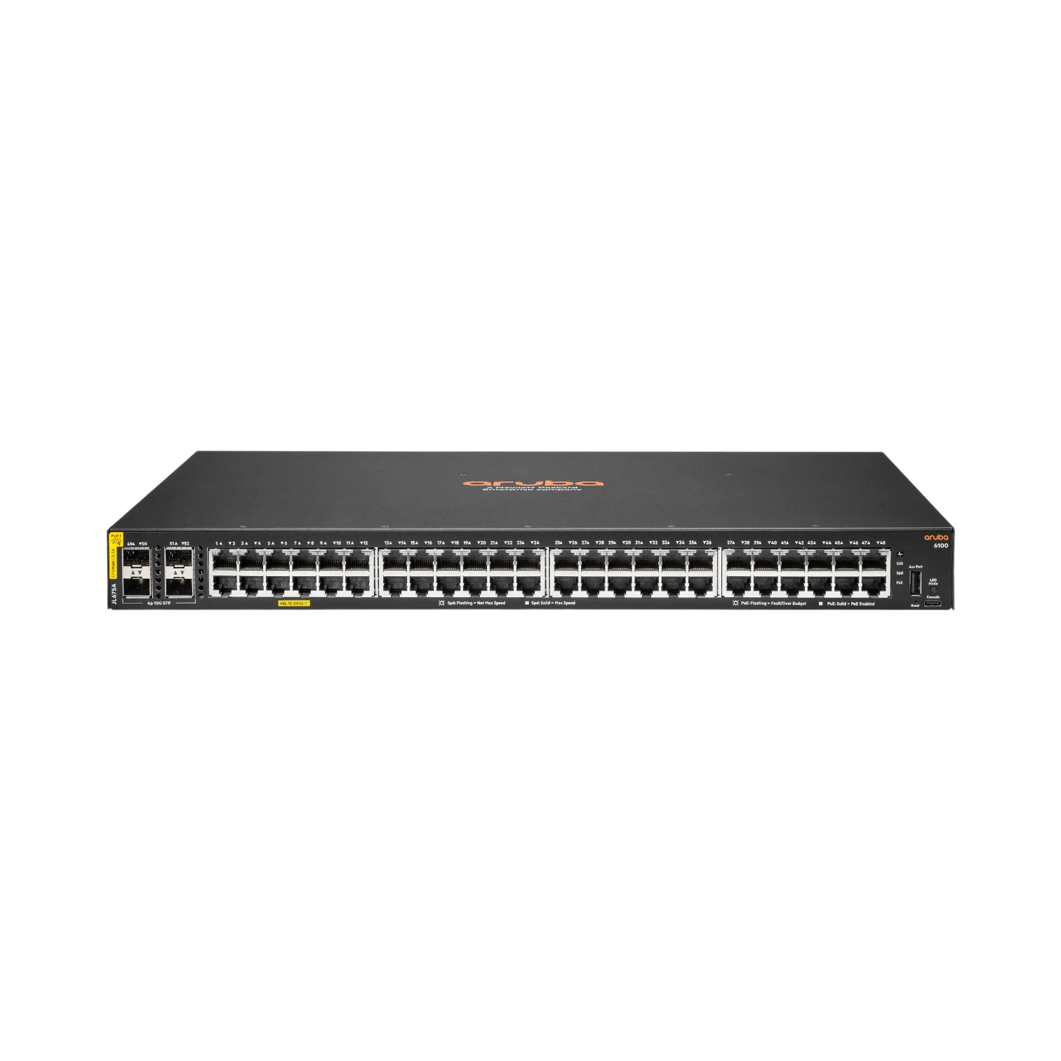 Aruba 6100 48-Port Gigabit PoE+ Compliant Managed Network Switch — Being Shipped