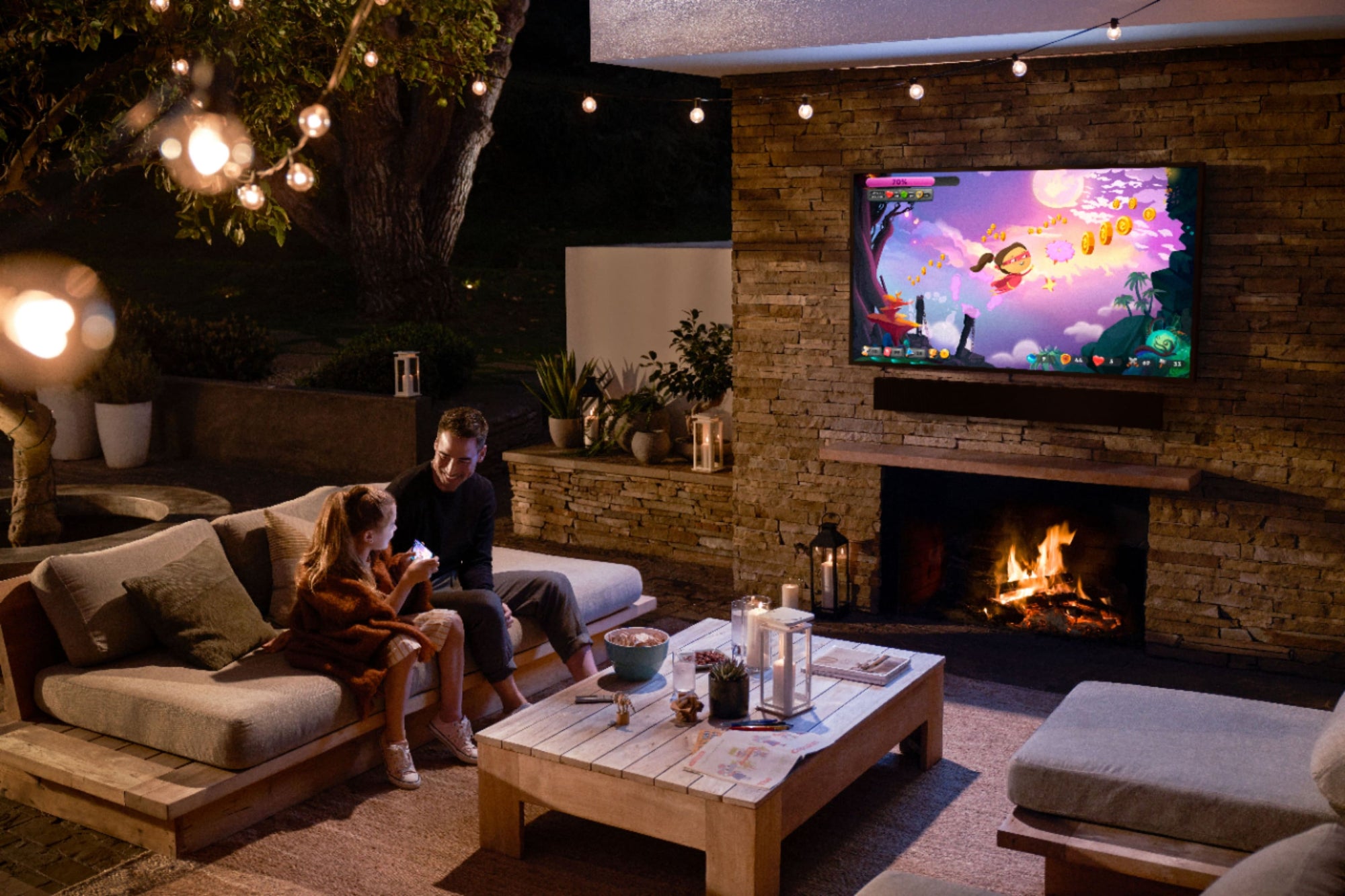 Samsung The Terrace 65" Class HDR UHD 4K Smart Partial Sun Outdoor QLED TV — Being Shipped