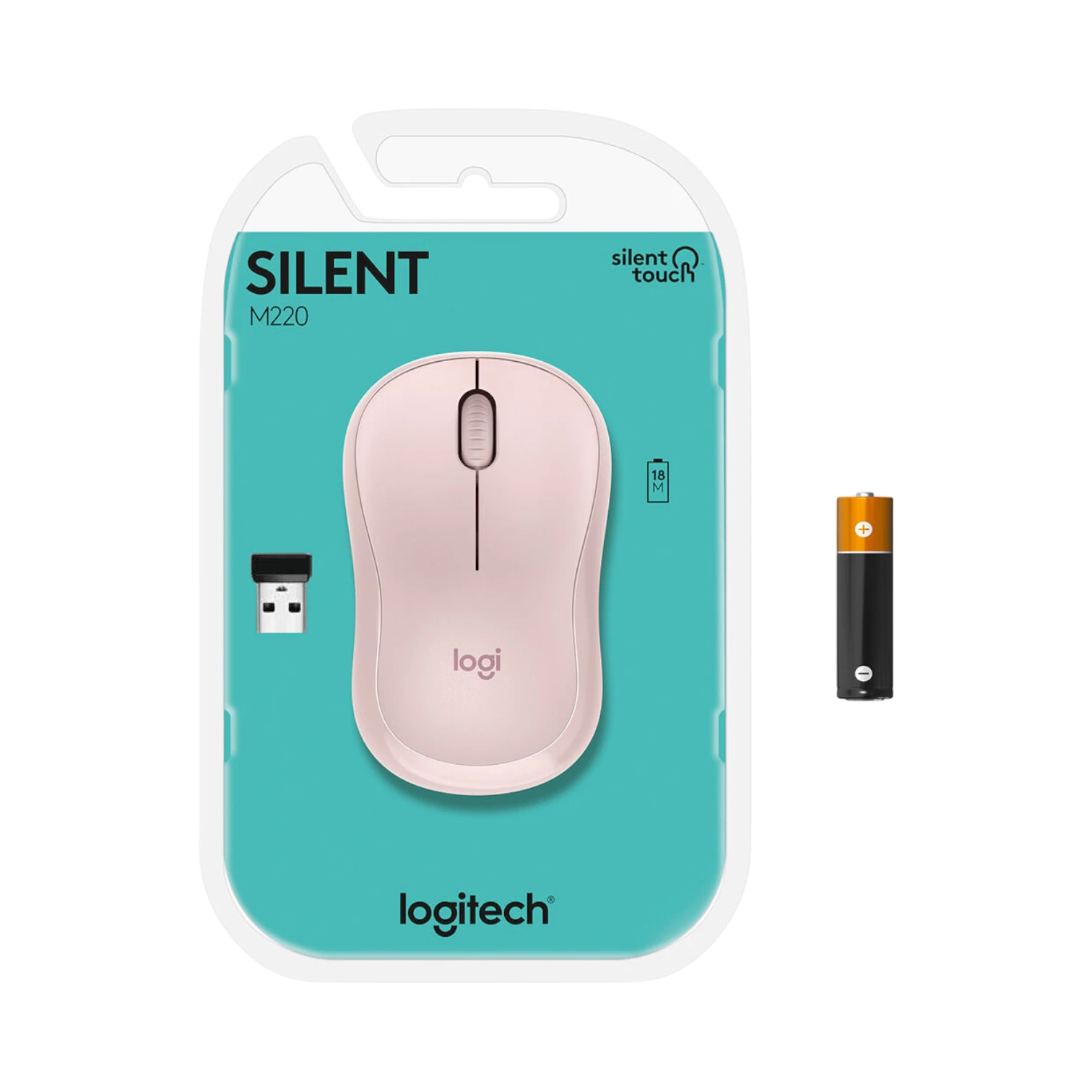 Logitech M220 SILENT Wireless Mouse (Rose) — Being Shipped