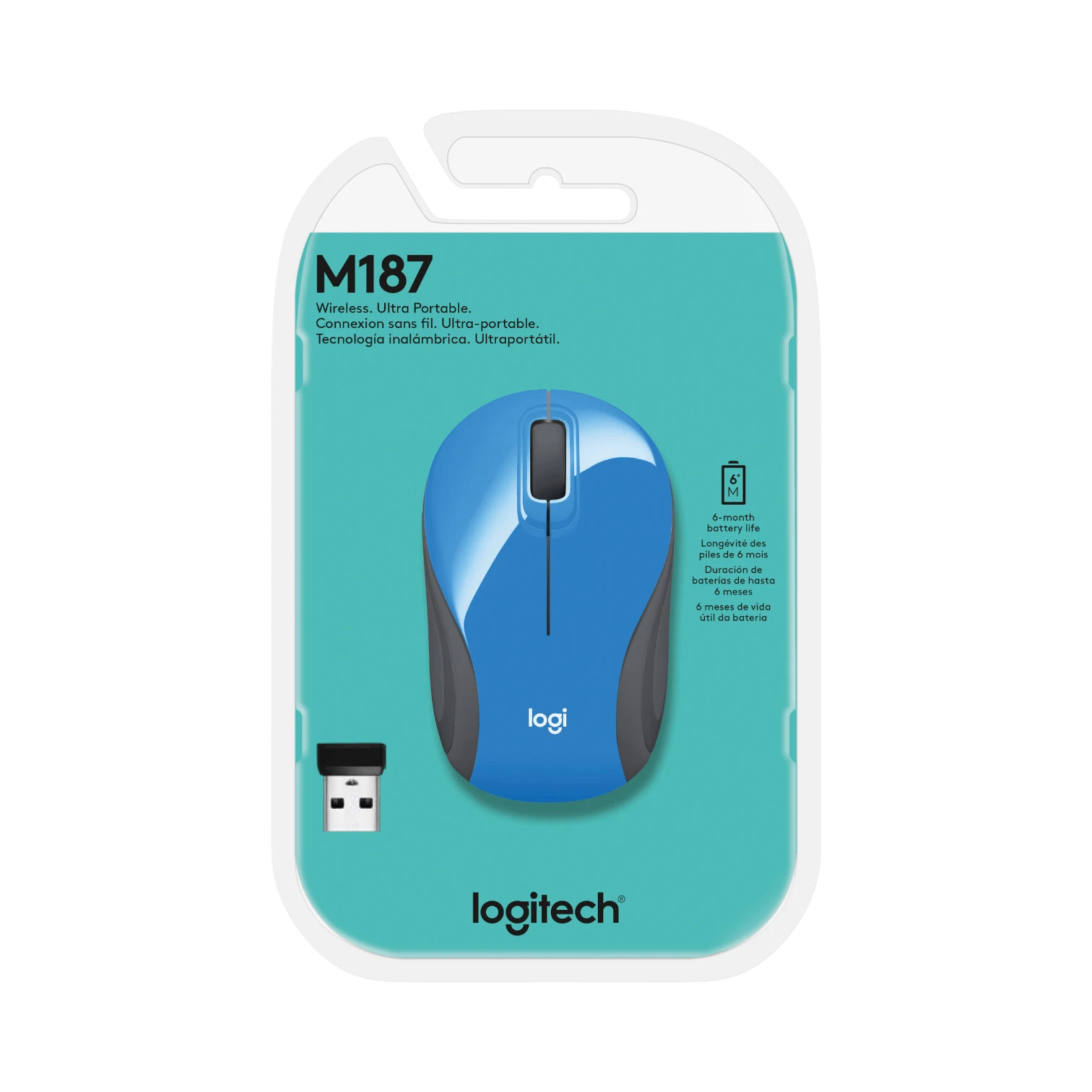 Logitech M187 Wireless Ultra Portable Mouse (Blue) — Being Shipped