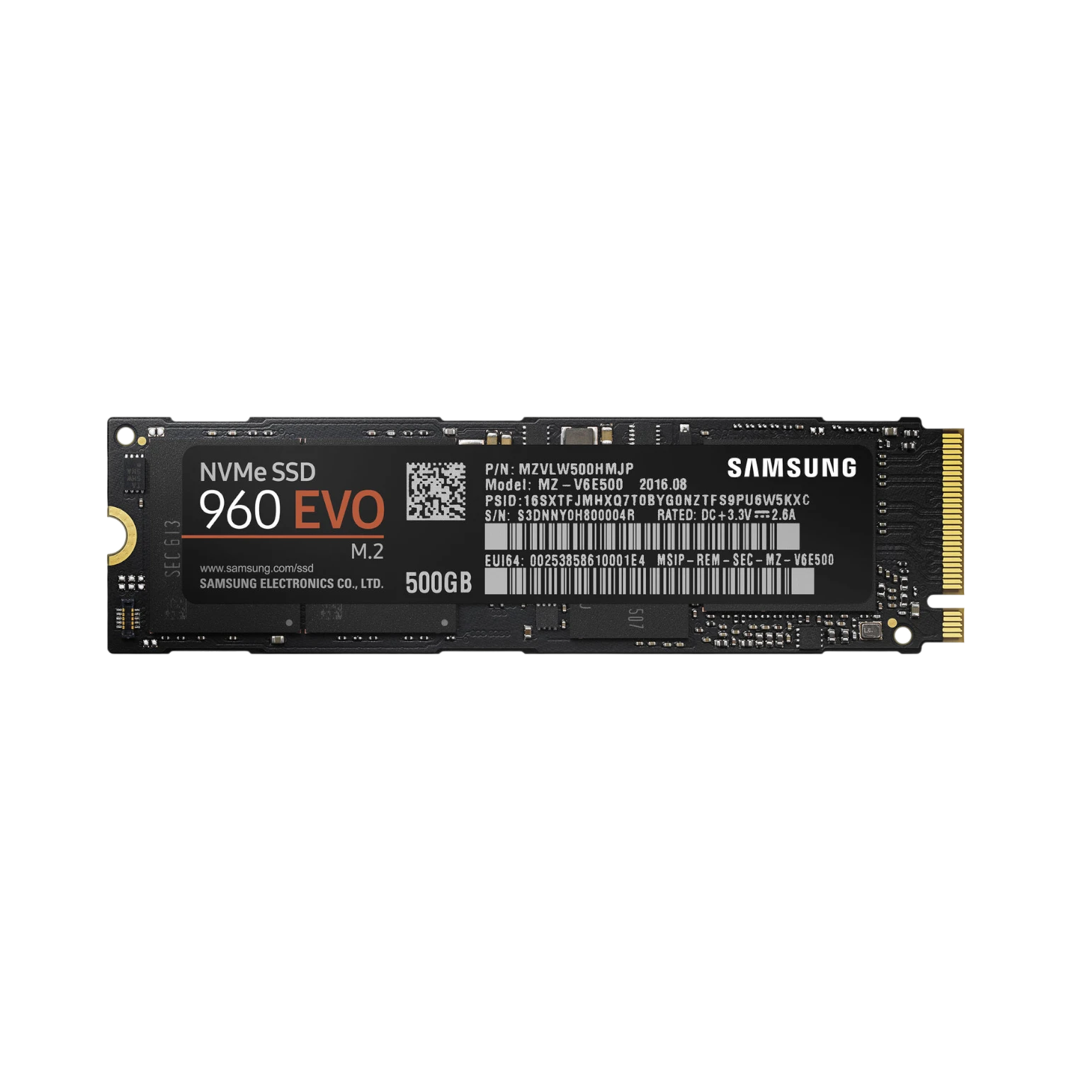 Samsung 960 EVO 500GB 1,800 MB/s NVMe M.2 Internal SSD — Being Shipped