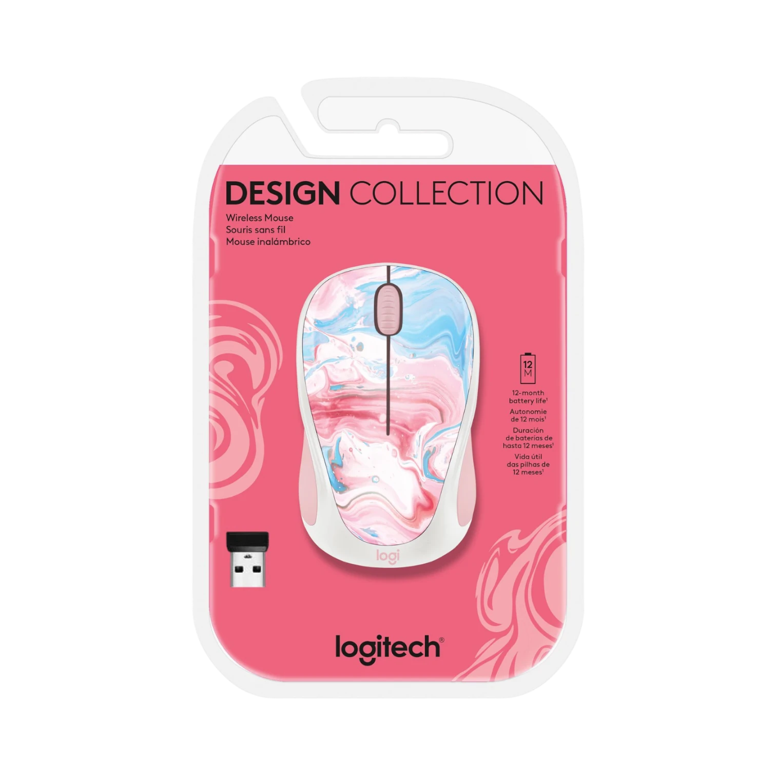 Logitech Design Collection Limited Edition Wireless Mouse (Cotton Candy) — Being Shipped