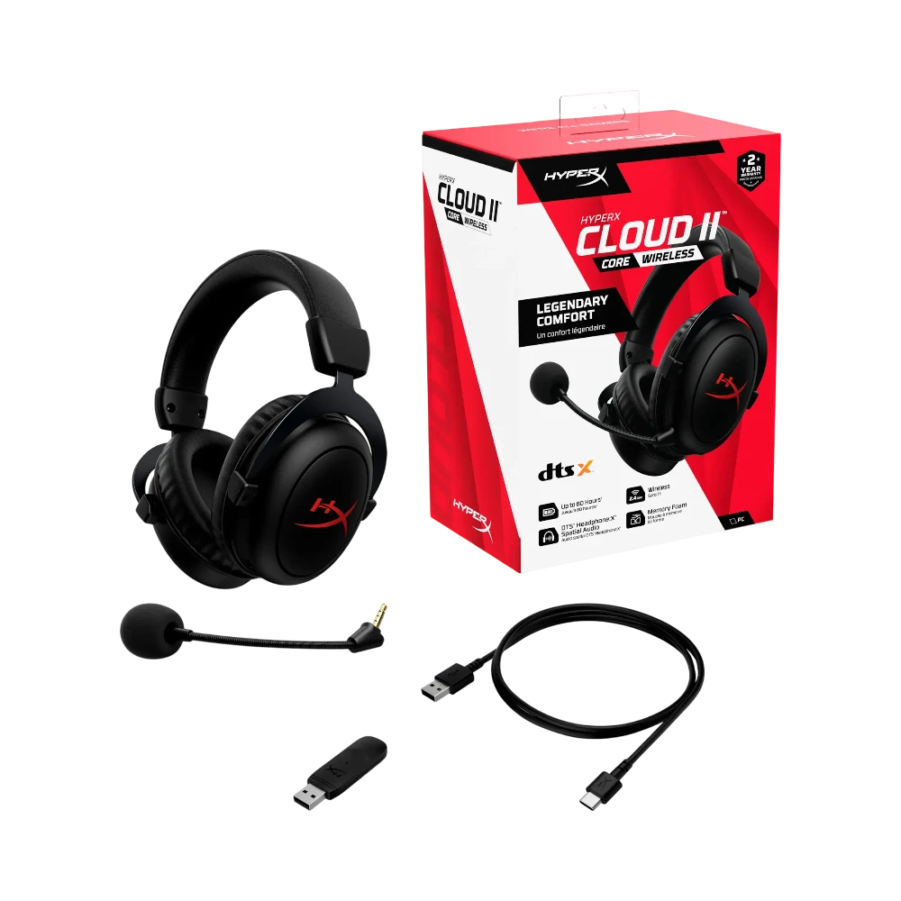 HyperX Cloud II Core Wireless Gaming Headset (Black) — Being Shipped