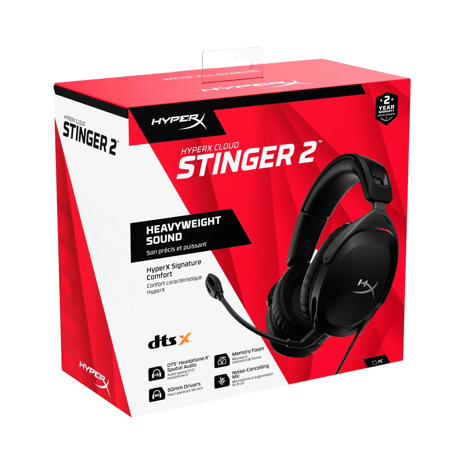 HyperX Cloud Stinger 2 Wired Gaming Headset (Black) — Being Shipped