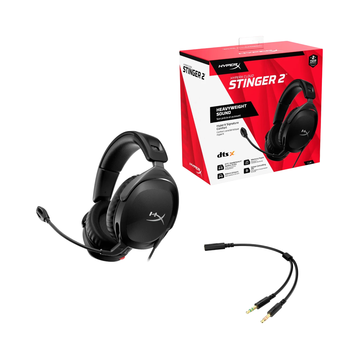 HyperX Cloud Stinger 2 Wired Gaming Headset (Black) — Being Shipped