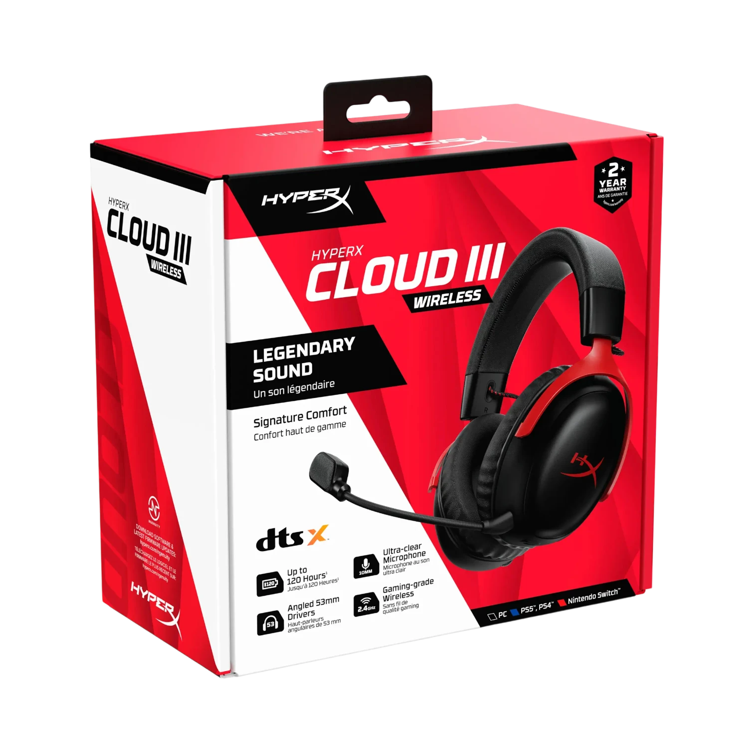 HyperX Cloud III Wireless Gaming Headset (Black/Red) — Being Shipped